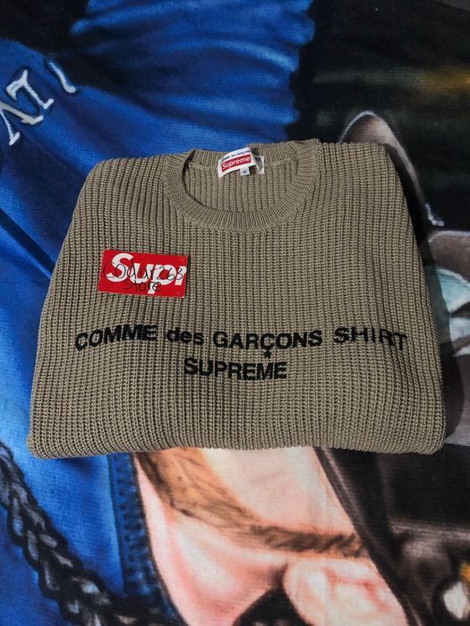 Comme des garcons on sale supreme knit sweater