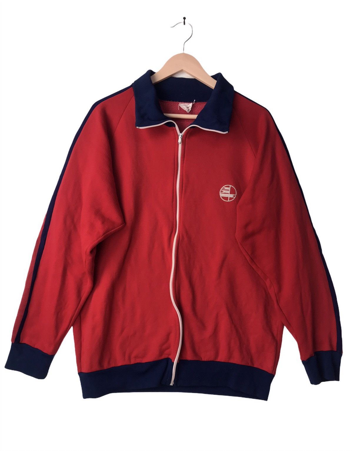 Veste Adidas Vintage TRACKTOP MATRA RACING 80s – Bleu, Noir, Blanc – Taille S – Survêtement Rétro France
