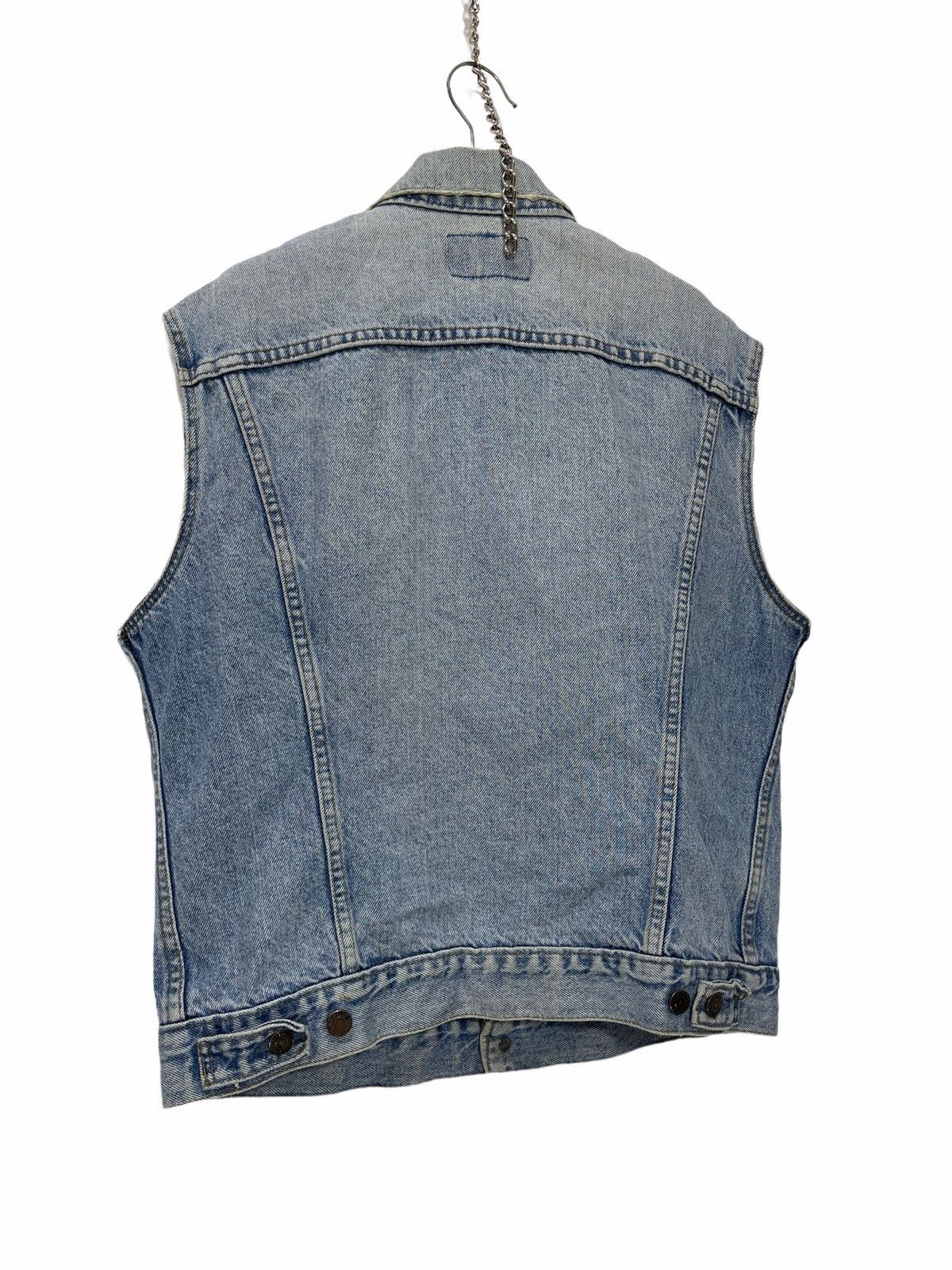 Levi's Vintage Clothing Vtg 90s Levi’s USA Sleeves Cutted Vest Denim Trucker 35🟩 Size US M / EU 48-50 / 2 - 4 Thumbnail