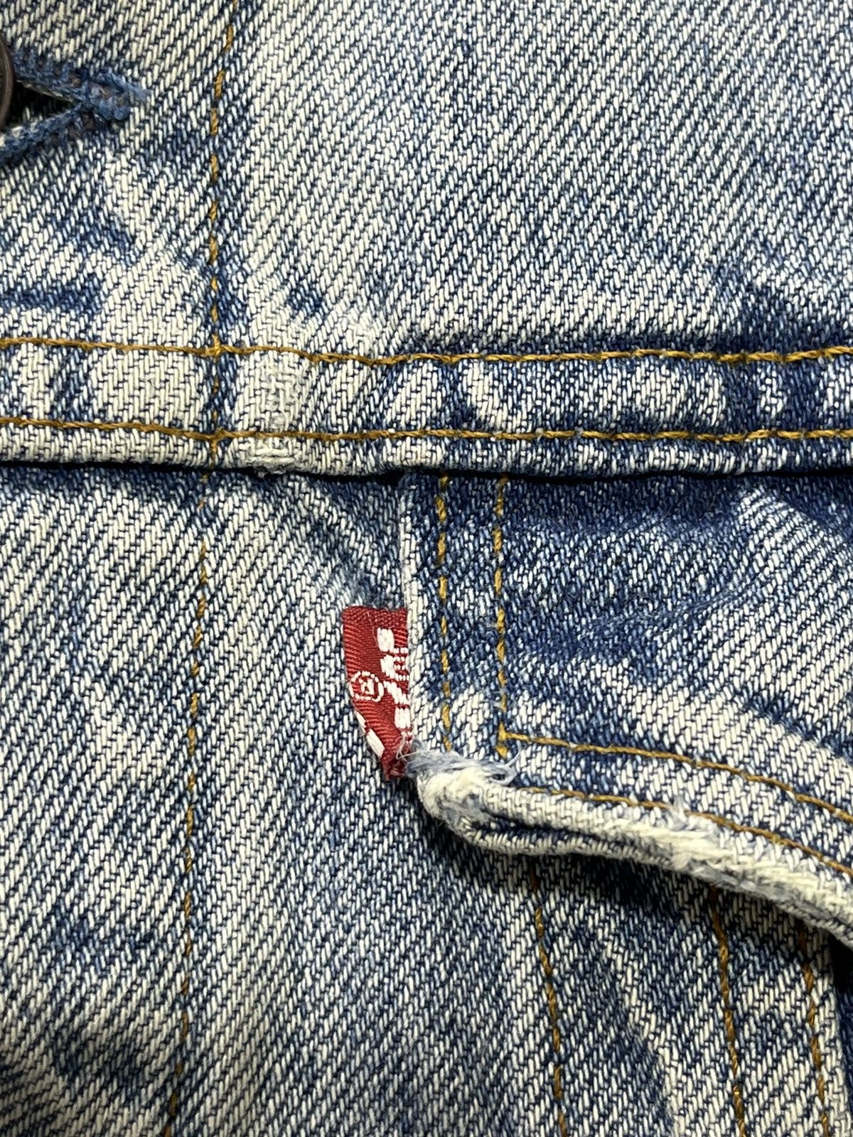 Levi's Vintage Clothing Vtg 90s Levi’s USA Sleeves Cutted Vest Denim Trucker 35🟩 Size US M / EU 48-50 / 2 - 6 Thumbnail