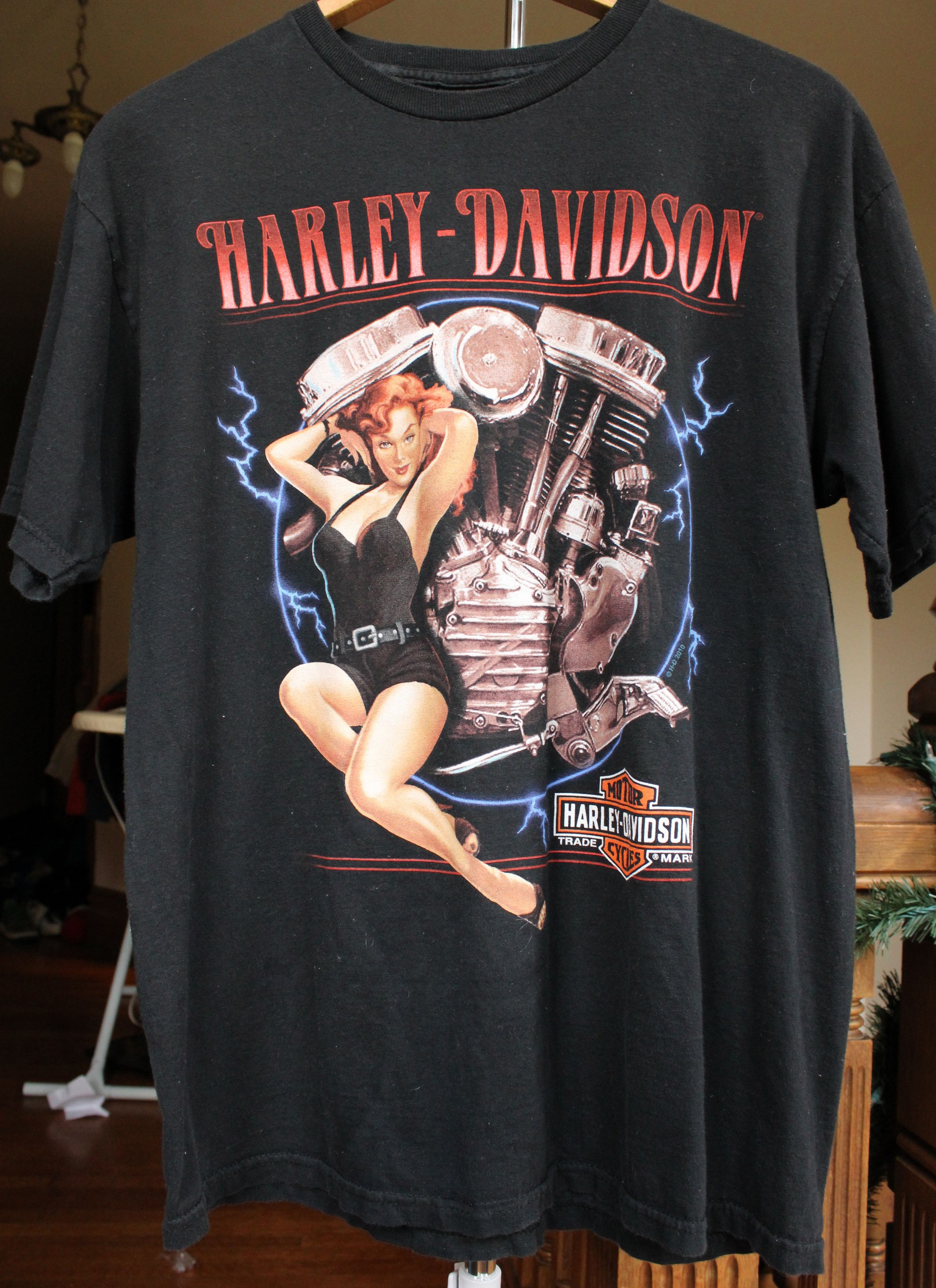 Harley Davidson Vintage Harley Davidson Pinup Girl tshirt | Grailed