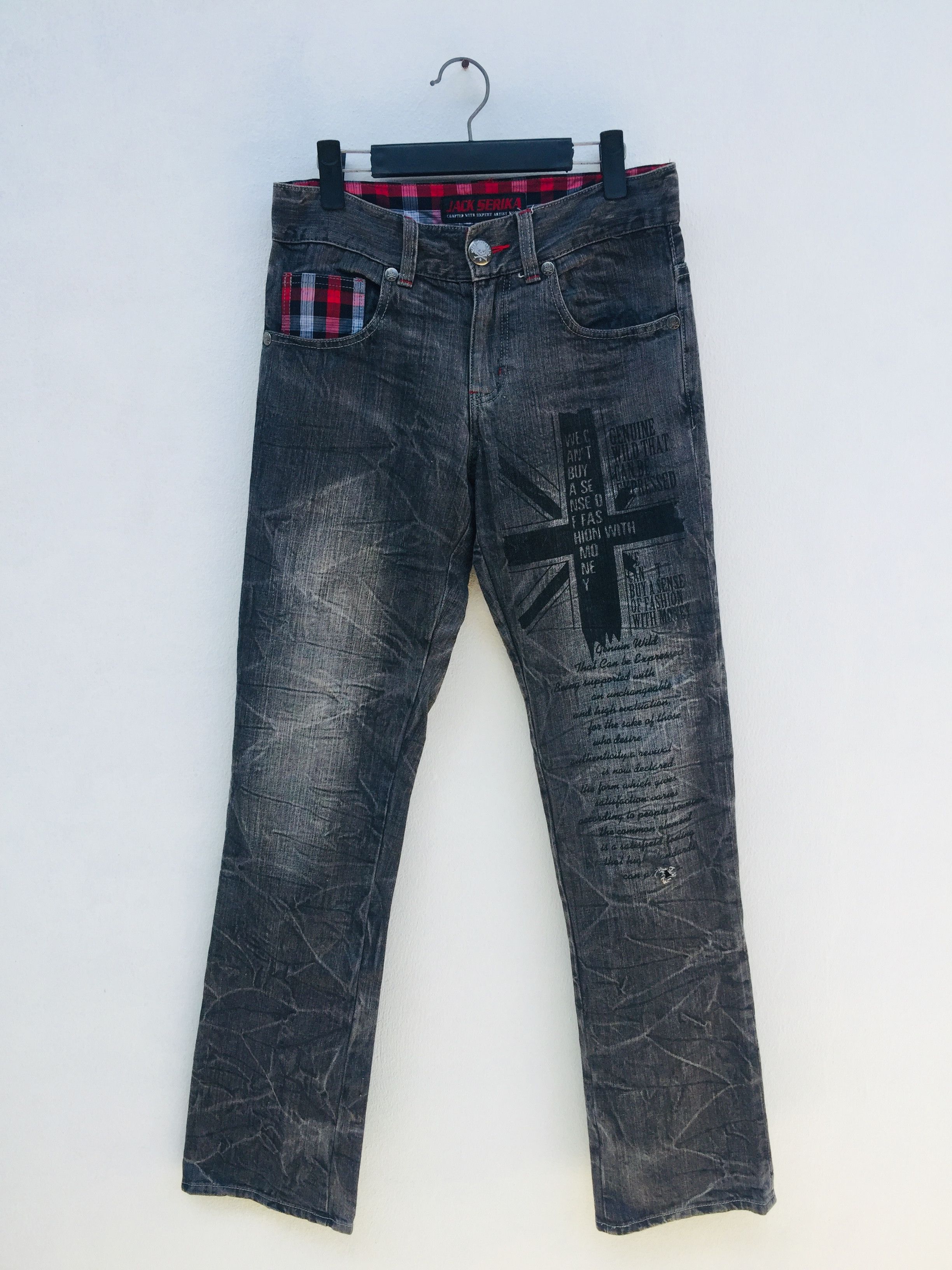Designer × Japanese Brand Vintage Jack Serika Japanese Fashion Style Denim Jeans Size US 32 / EU 48 - 1 Thumbnail