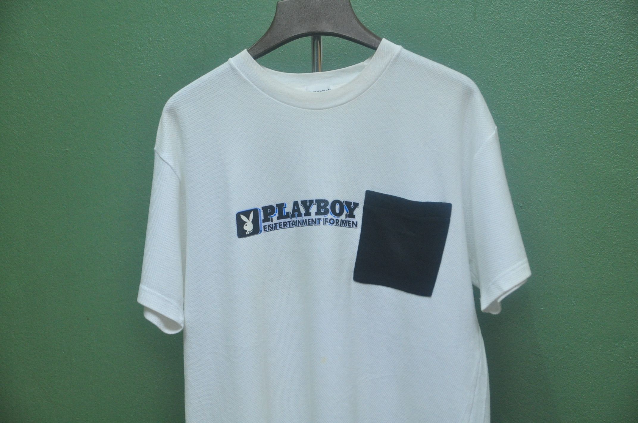 Playboy Playboy Pocket White Shirt Japanese Travis Fashion Style Size US L / EU 52-54 / 3 - 3 Thumbnail