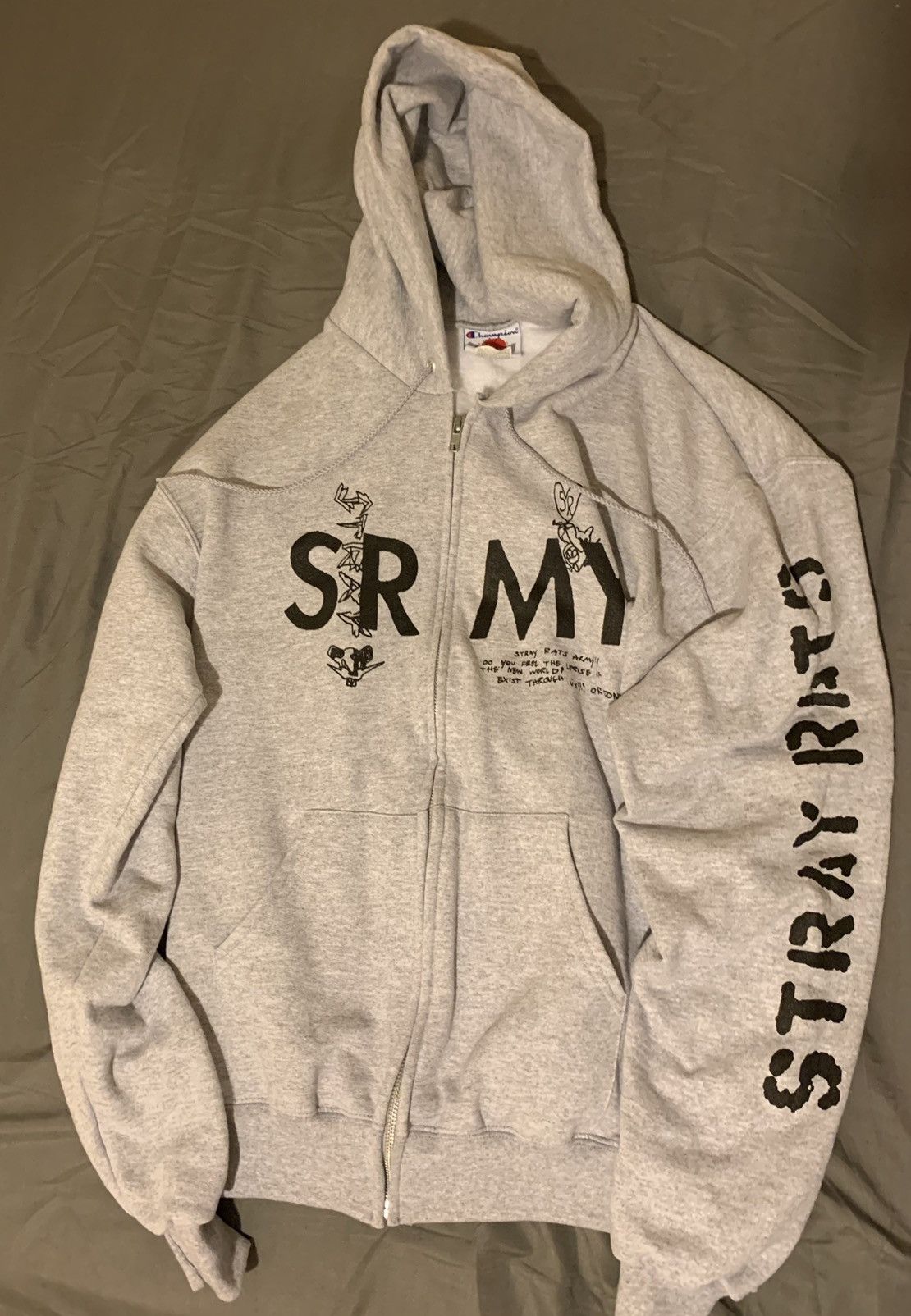 STRAY RATS zip up champion hoodie deals