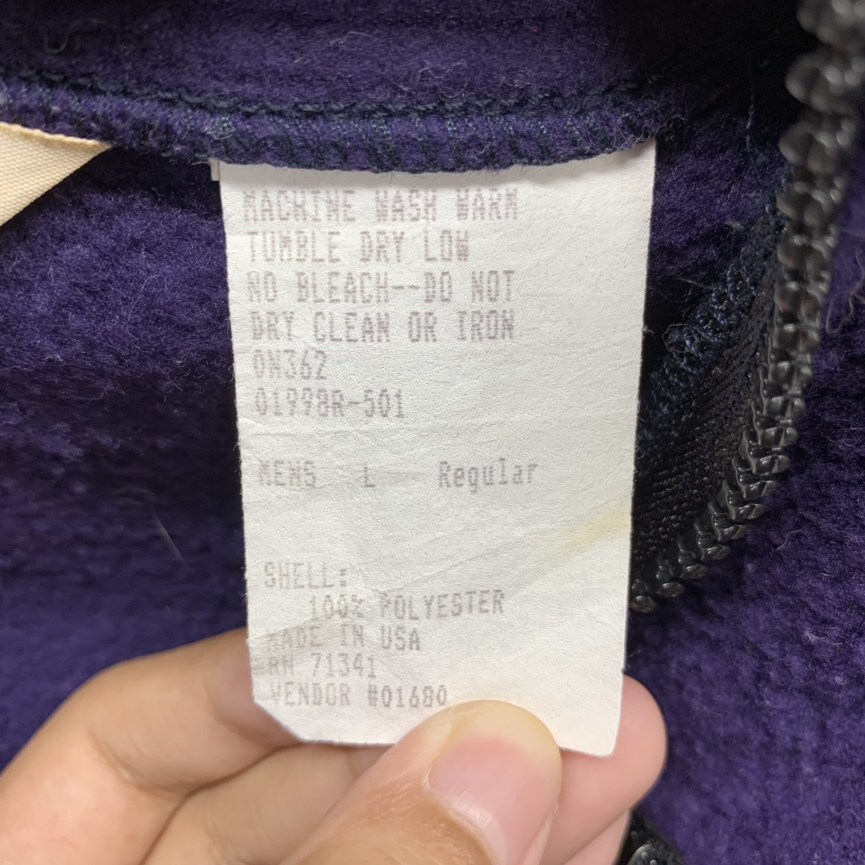 L.L. Bean Vintage LL Bean Half Zip Deep Pile Fleece Hoodies #2997-40 Size US L / EU 52-54 / 3 - 8 Thumbnail