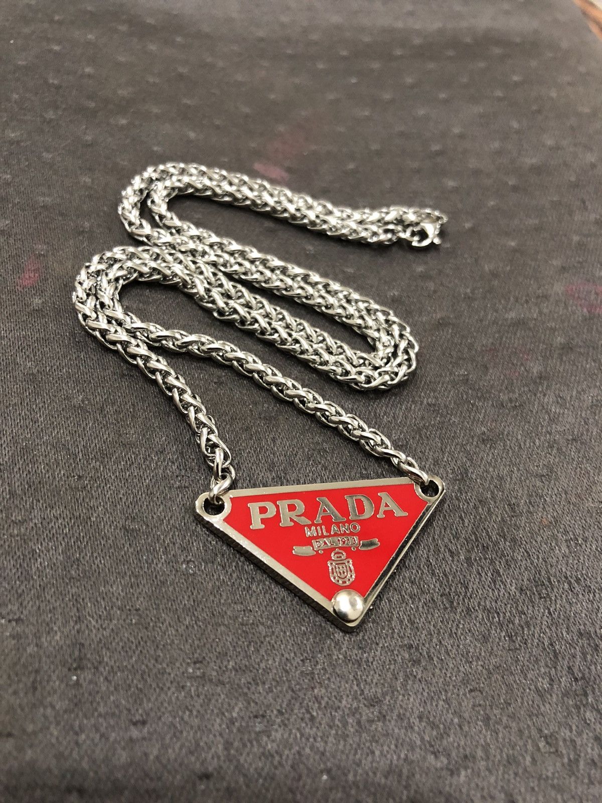 Vintage PRADA MILANO Red Sexy SnakeBone Chain Necklace | Grailed