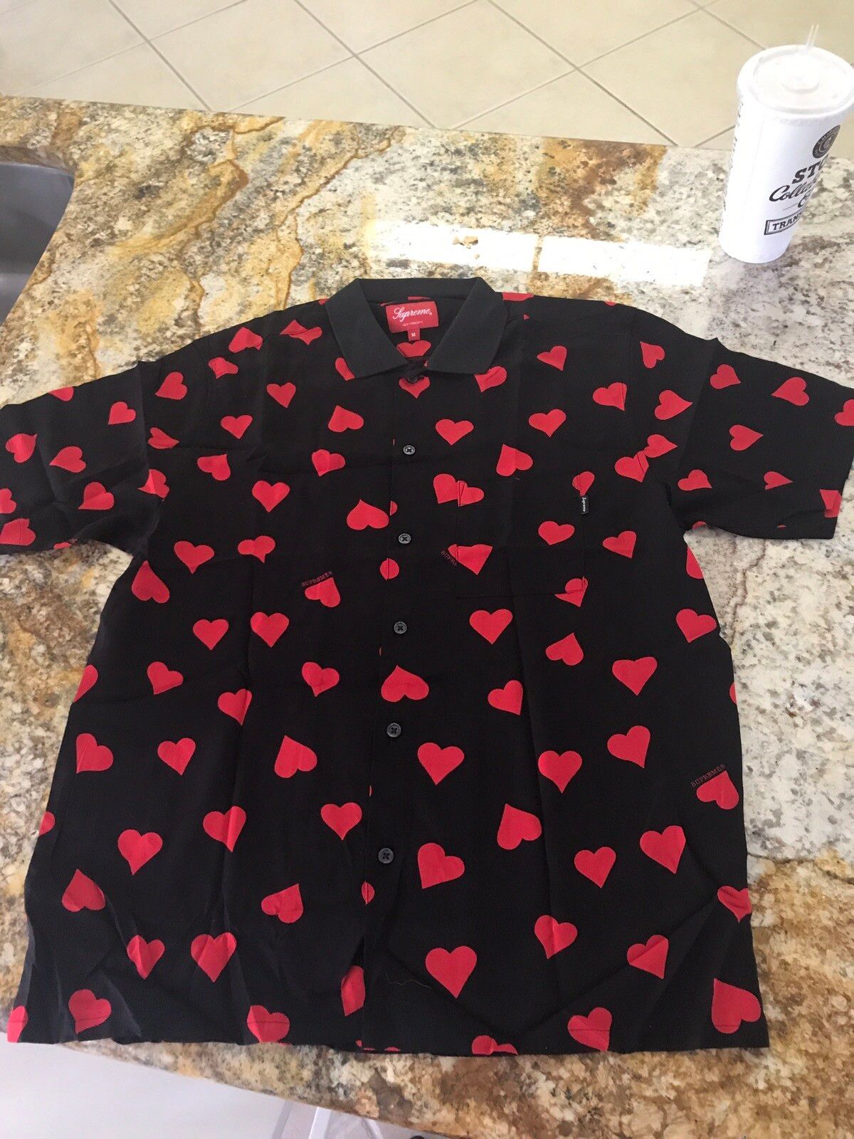 Supreme Supreme Hearts Rayon Shirt | Grailed