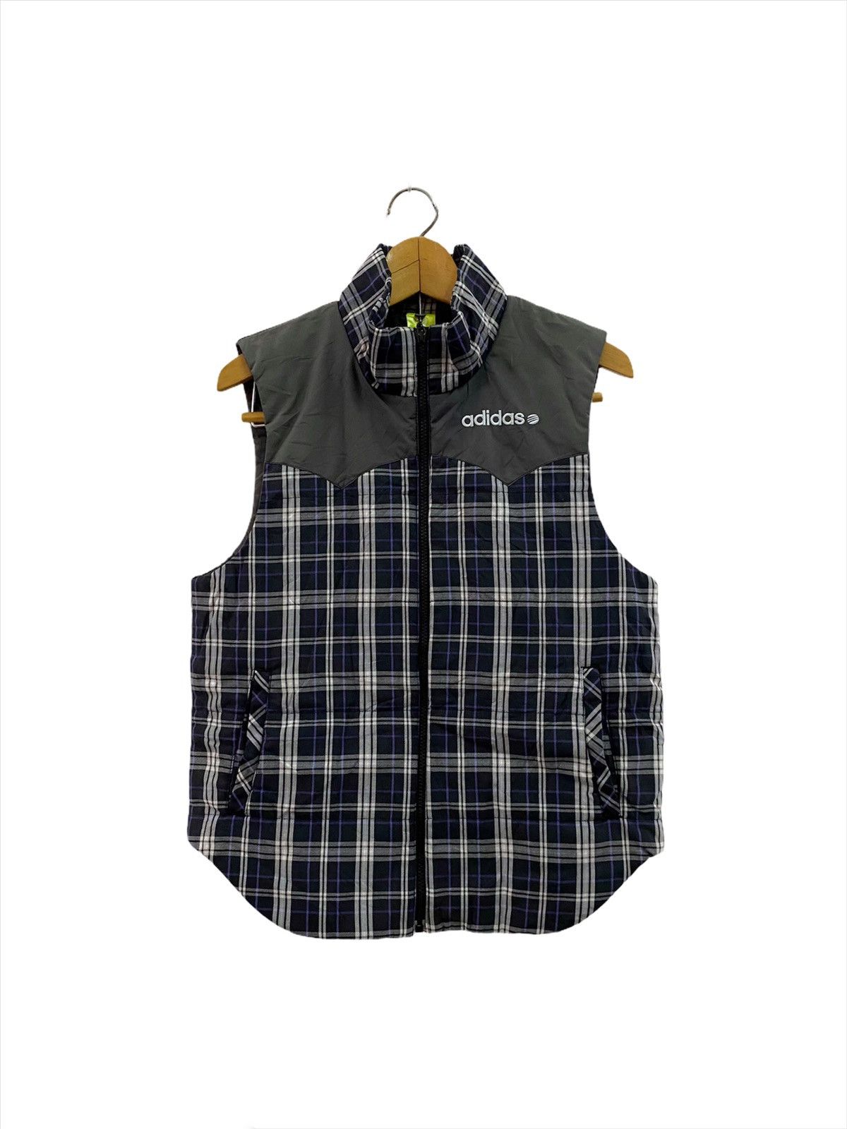 Adidas Adidas Outerwear Plaid Vest Size US M / EU 48-50 / 2 - 1 Thumbnail