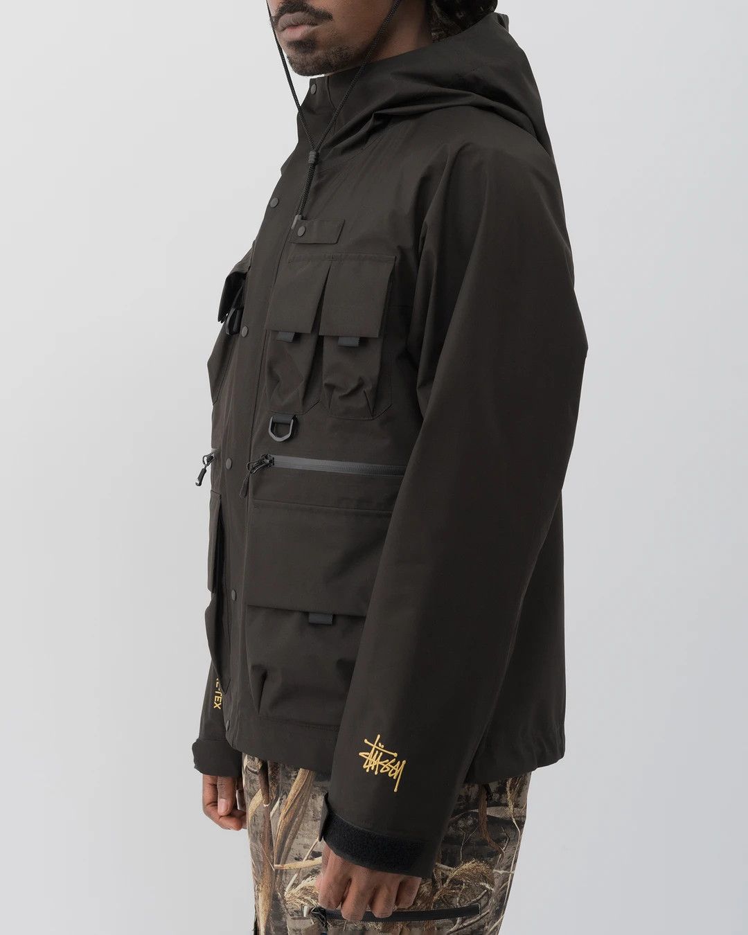 STUSSY GORETEX WADING SHELL SOLID JACKET-