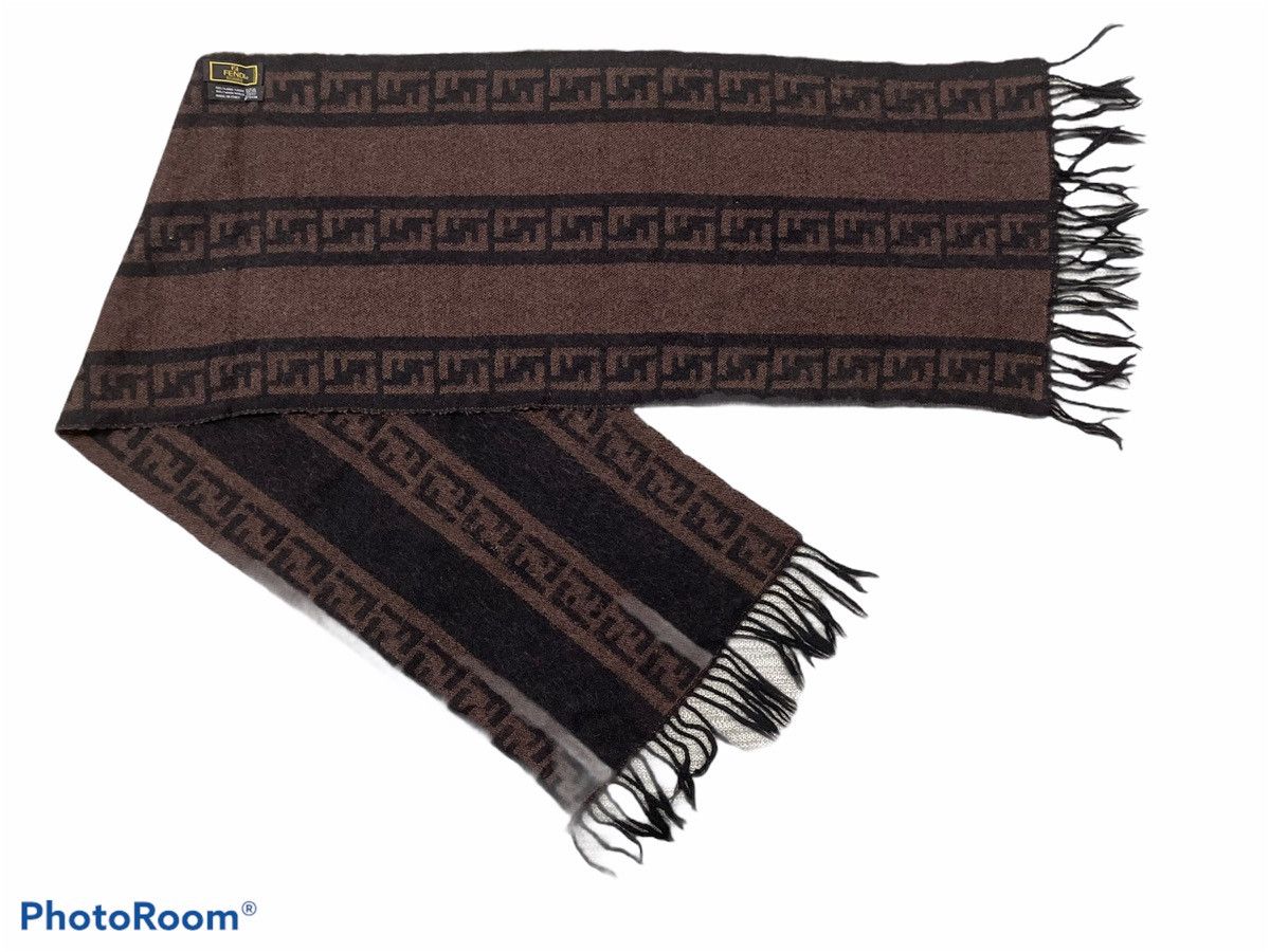 Fendi Zucca Pattern Design Scarf Vintage Fendi Zucca Design 100