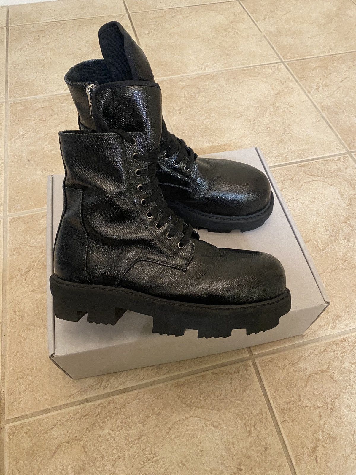 Rick Owens Rick Owens Drksdhw Megatooth Army Boots | Grailed