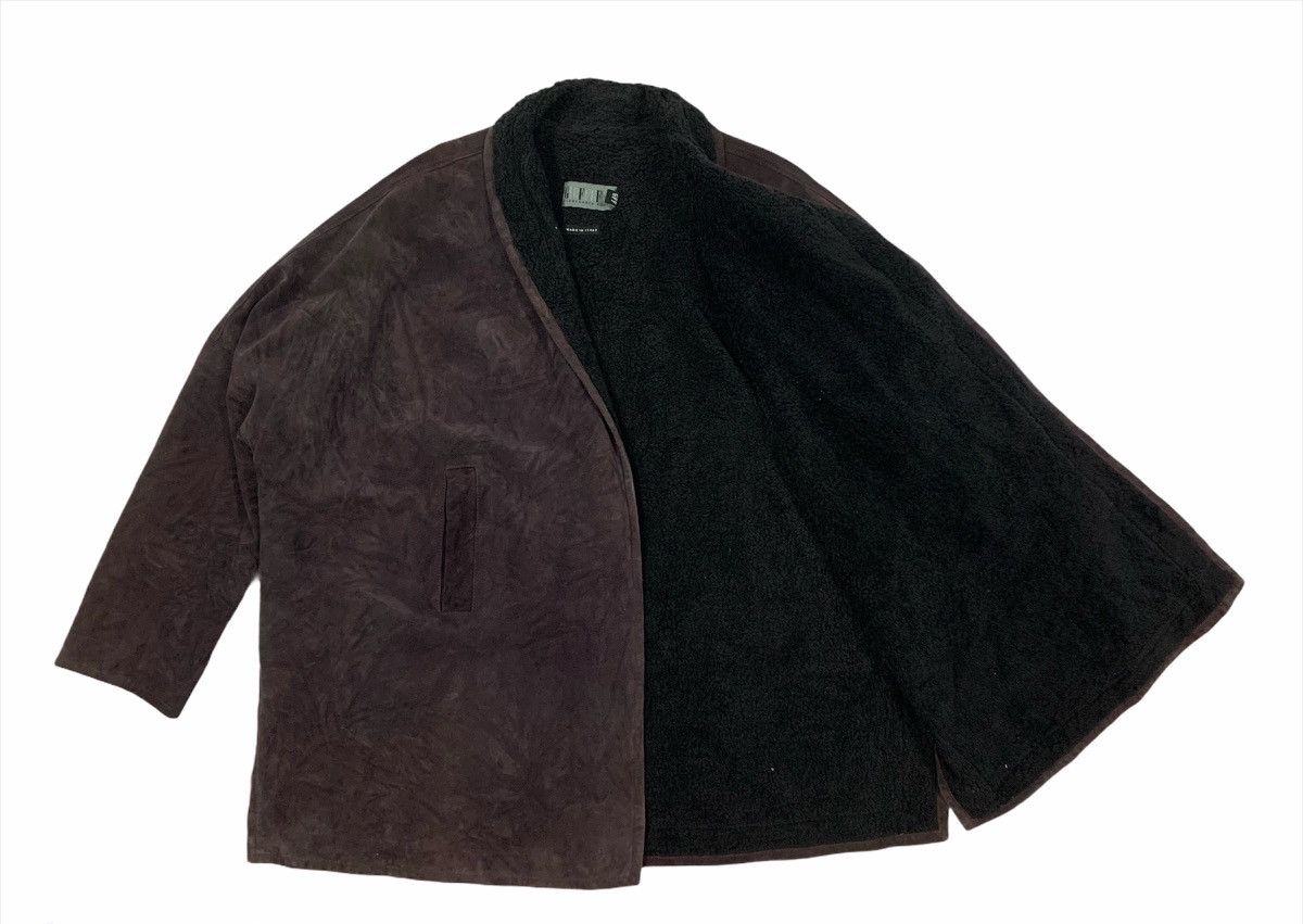 GF Ferre × Genuine Leather × Gianfranco Ferre ☃️ Gianfranco Ferre GFF Overcoat Leather Unbuttoned Jacket Size US XL / EU 56 / 4 - 3 Thumbnail