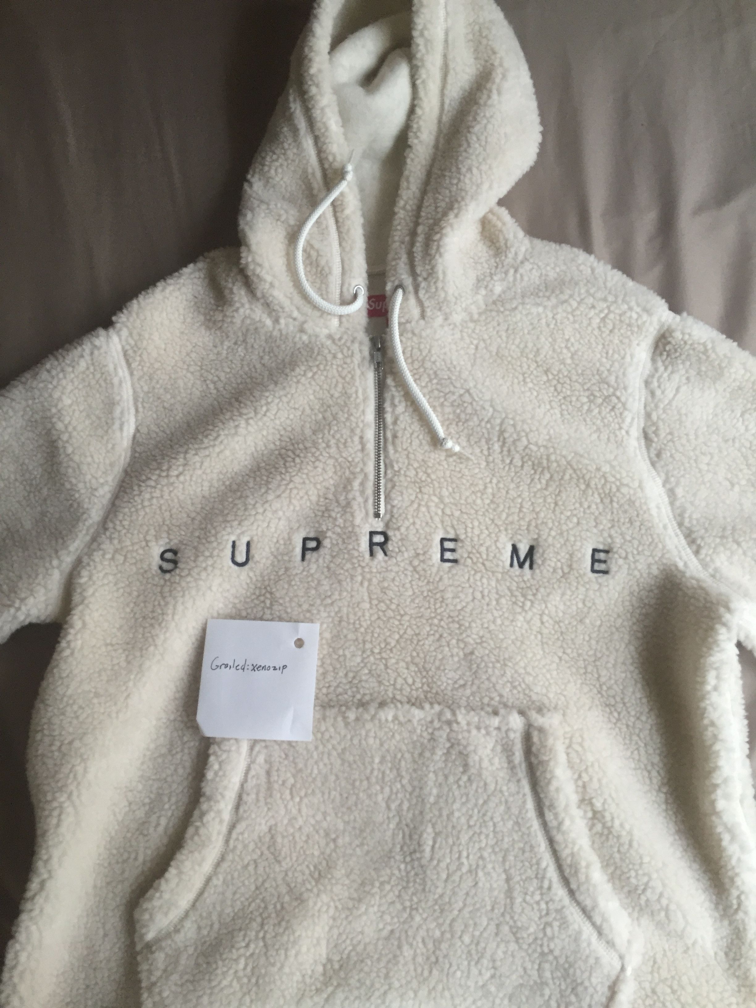 Supreme Sherpa Fleece Pullover NATURAL Grailed