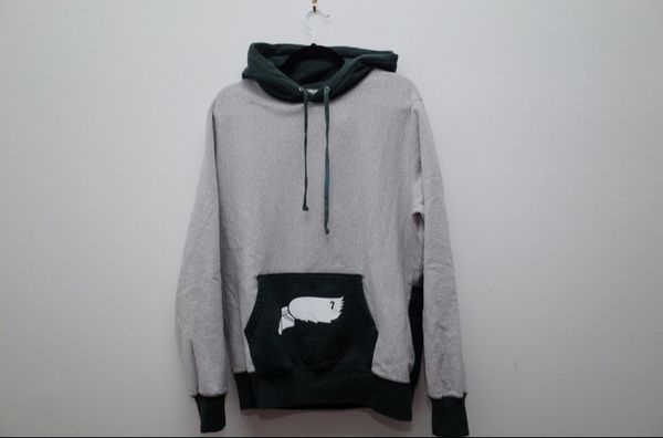 Noah Noah NY Grey and green Runners Hoodie | Grailed