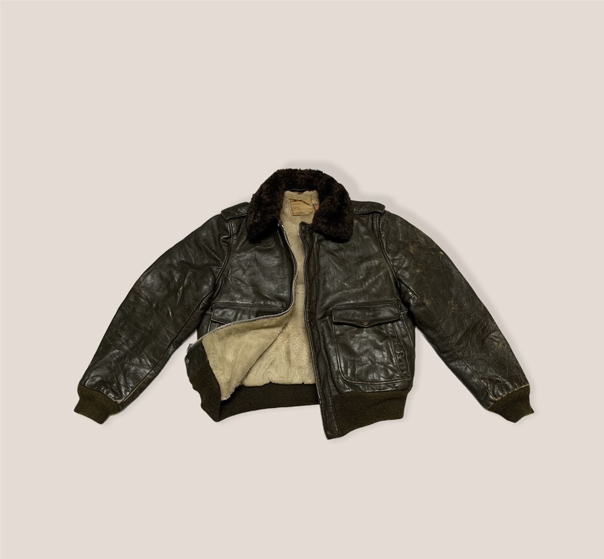 Schott Vintage Scott USA 80 - B3 Sherpa jacket Size US S / EU 44-46 / 1 - 4 Thumbnail