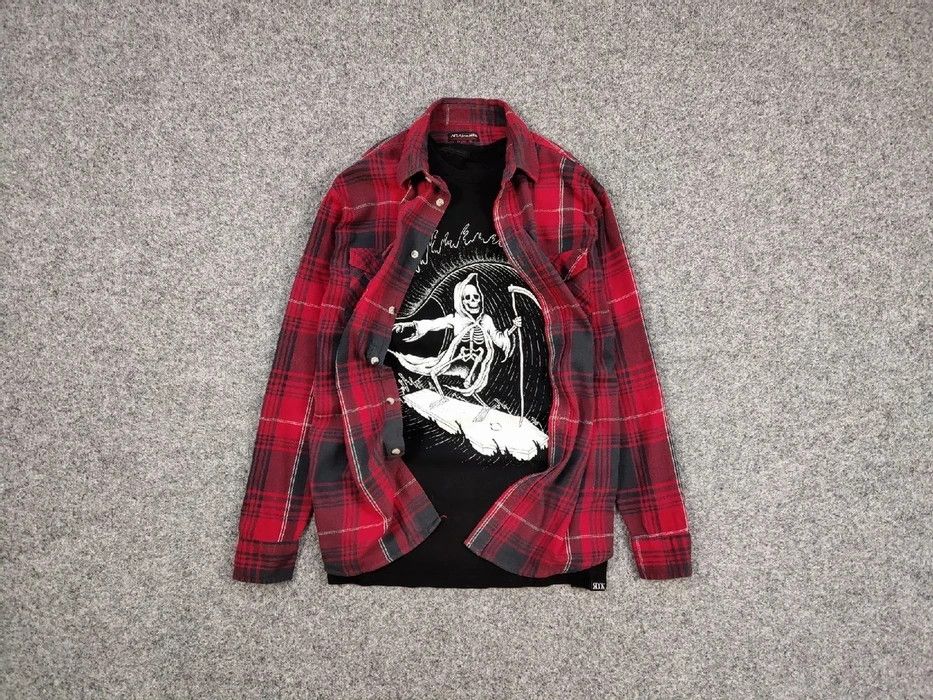 Flannel Vintage Flannel Shirt Travis Scott Style Size US M / EU 48-50 / 2 - 1 Thumbnail