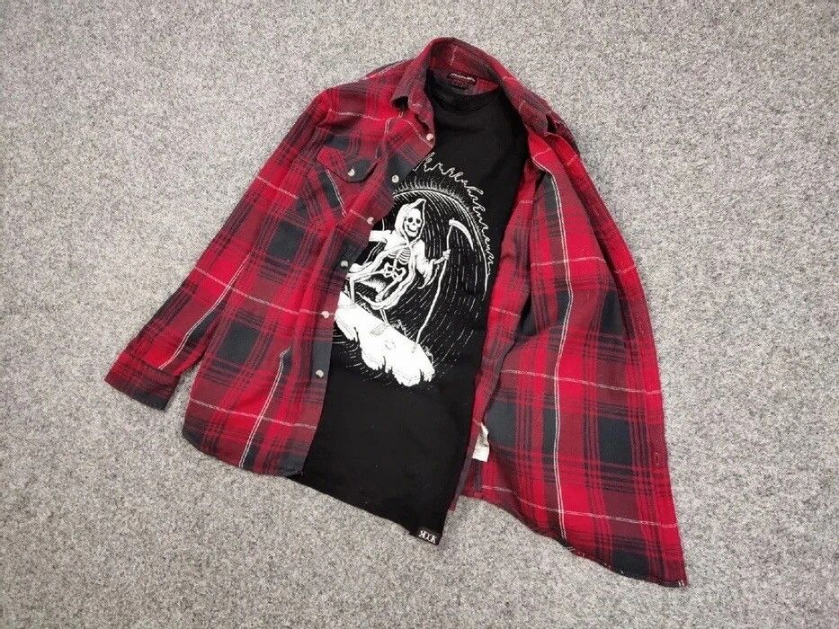 Flannel Vintage Flannel Shirt Travis Scott Style Size US M / EU 48-50 / 2 - 18 Thumbnail