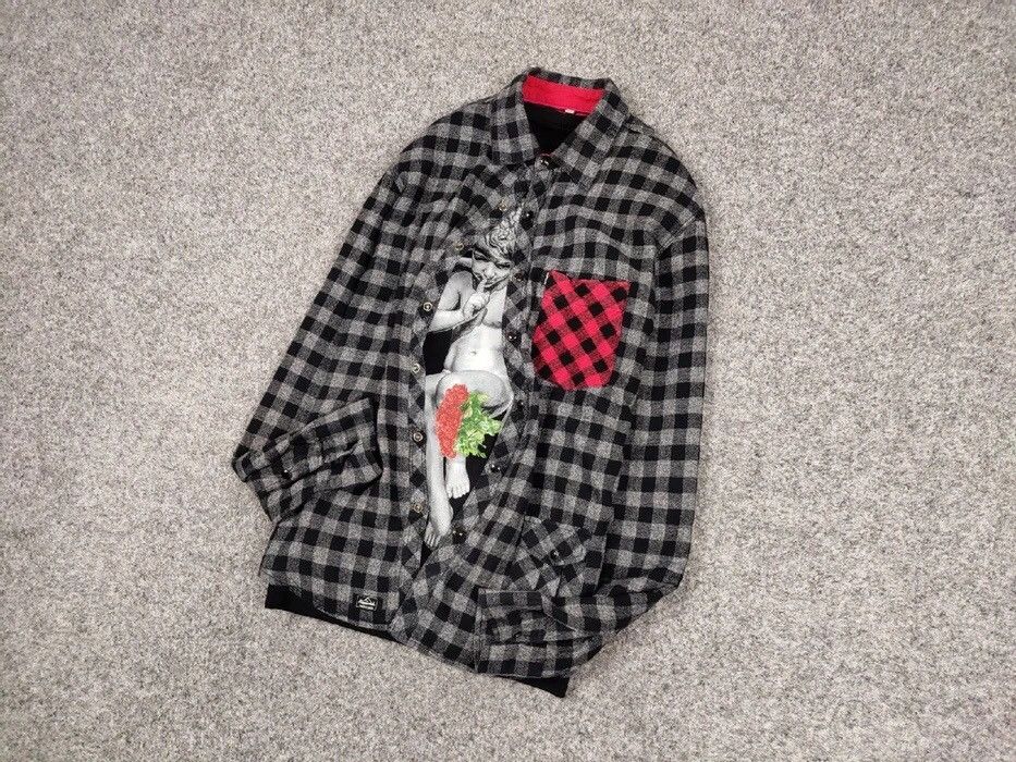 Flannel Vintage Flannel Shirt Plaid Checkered Travis Scott Style Size US M / EU 48-50 / 2 - 9 Thumbnail