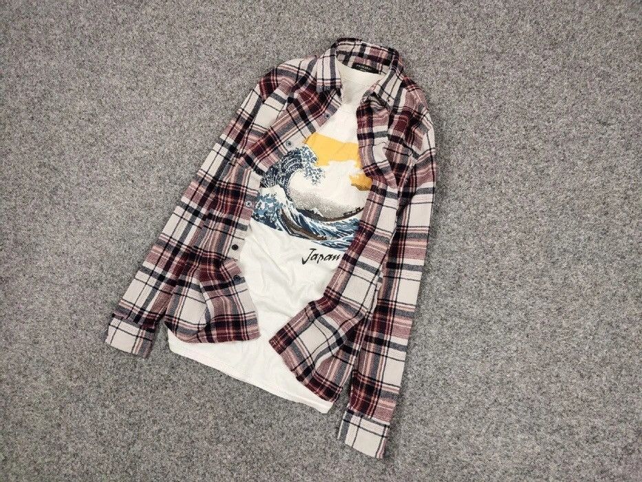 Flannel Vintage Flannel Shirt Checkered Travis Scott Style Size US S / EU 44-46 / 1 - 3 Thumbnail