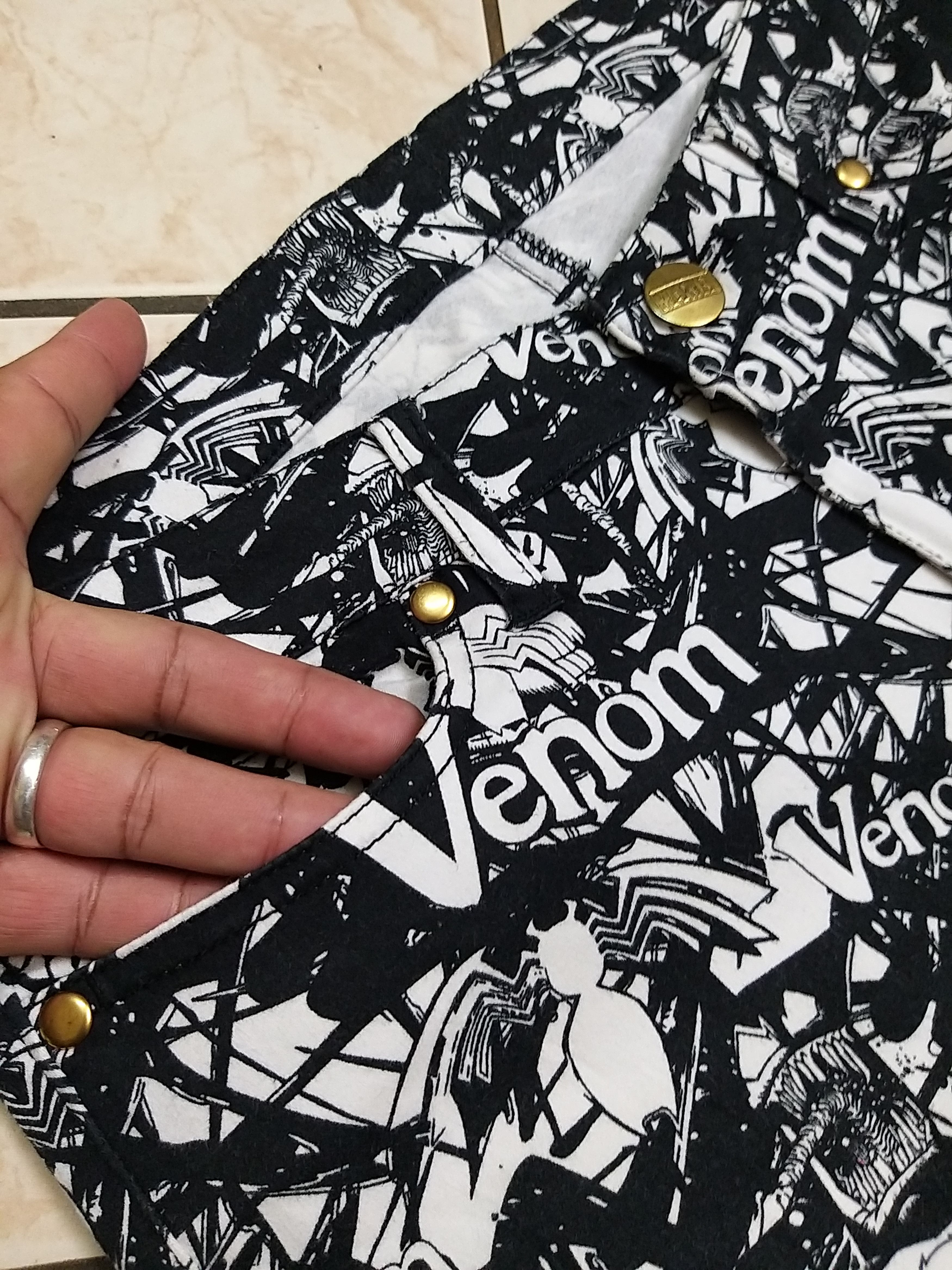 Marvel Comics GRAIL💥VENOM"MARVEL COMICS"FULL PRINT SKINNY PANT Size US 30 / EU 46 - 7 Thumbnail