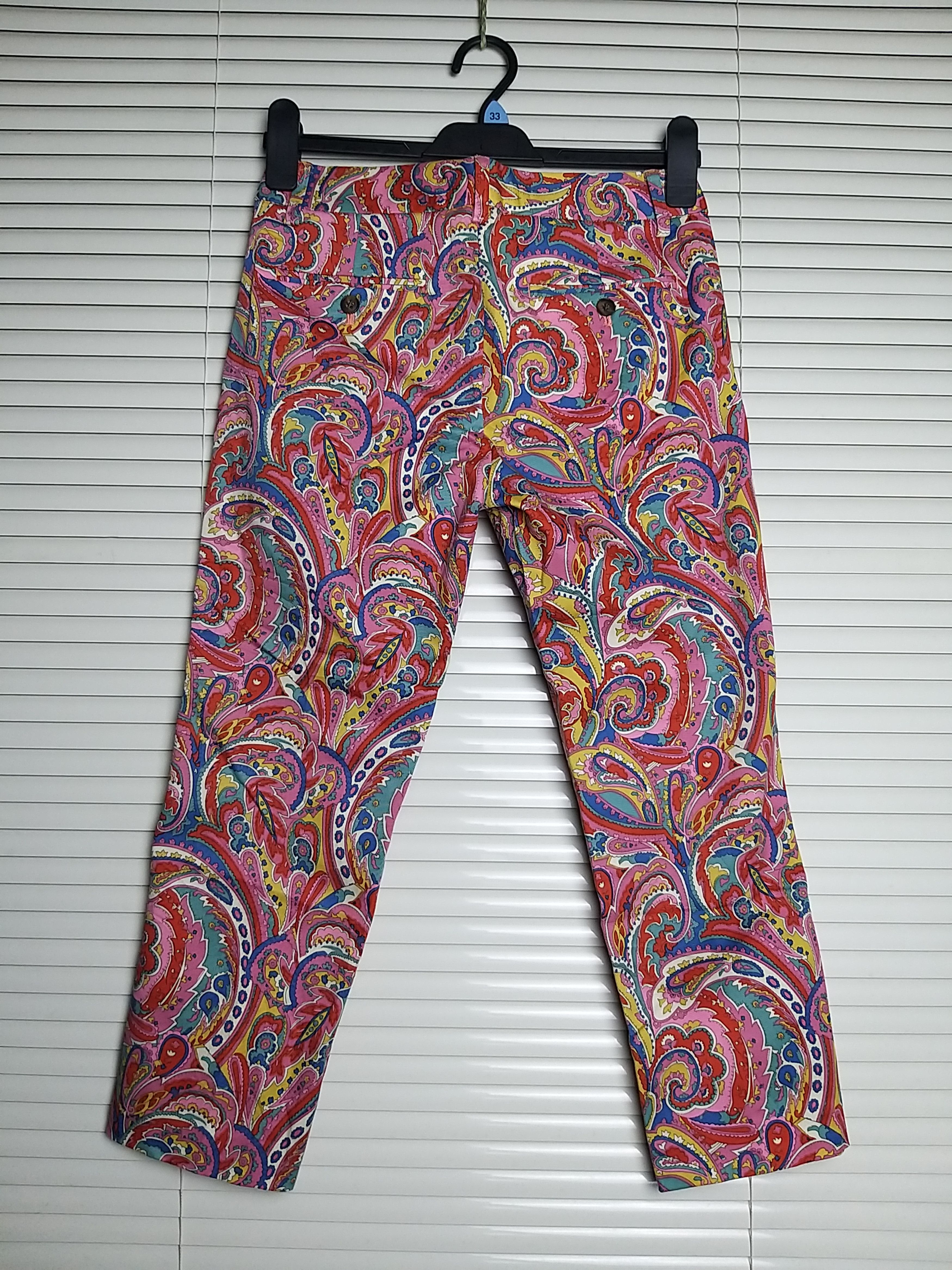Japanese Brand (NWT)ARCHIVE JAPANESE CULTURE "INED"FLORAL 3/4 COTTON PANTS Size US 28 / EU 44 - 3 Thumbnail