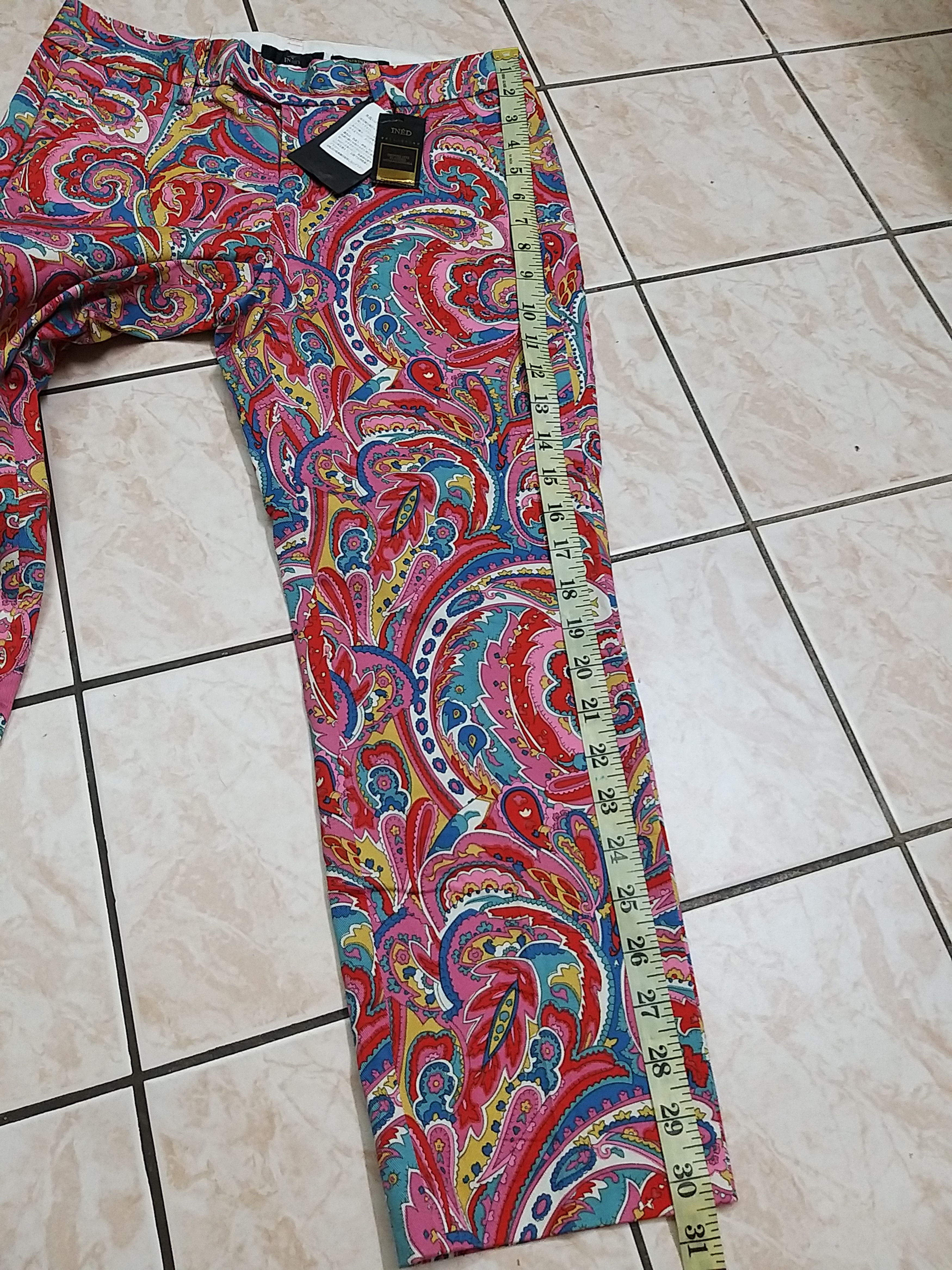 Japanese Brand (NWT)ARCHIVE JAPANESE CULTURE "INED"FLORAL 3/4 COTTON PANTS Size US 28 / EU 44 - 11 Thumbnail