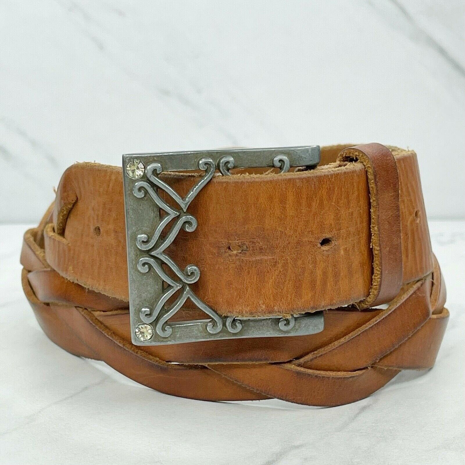 Abercrombie And Fitch Abercrombie And Fitch Brown Braided Woven Leather Belt Grailed