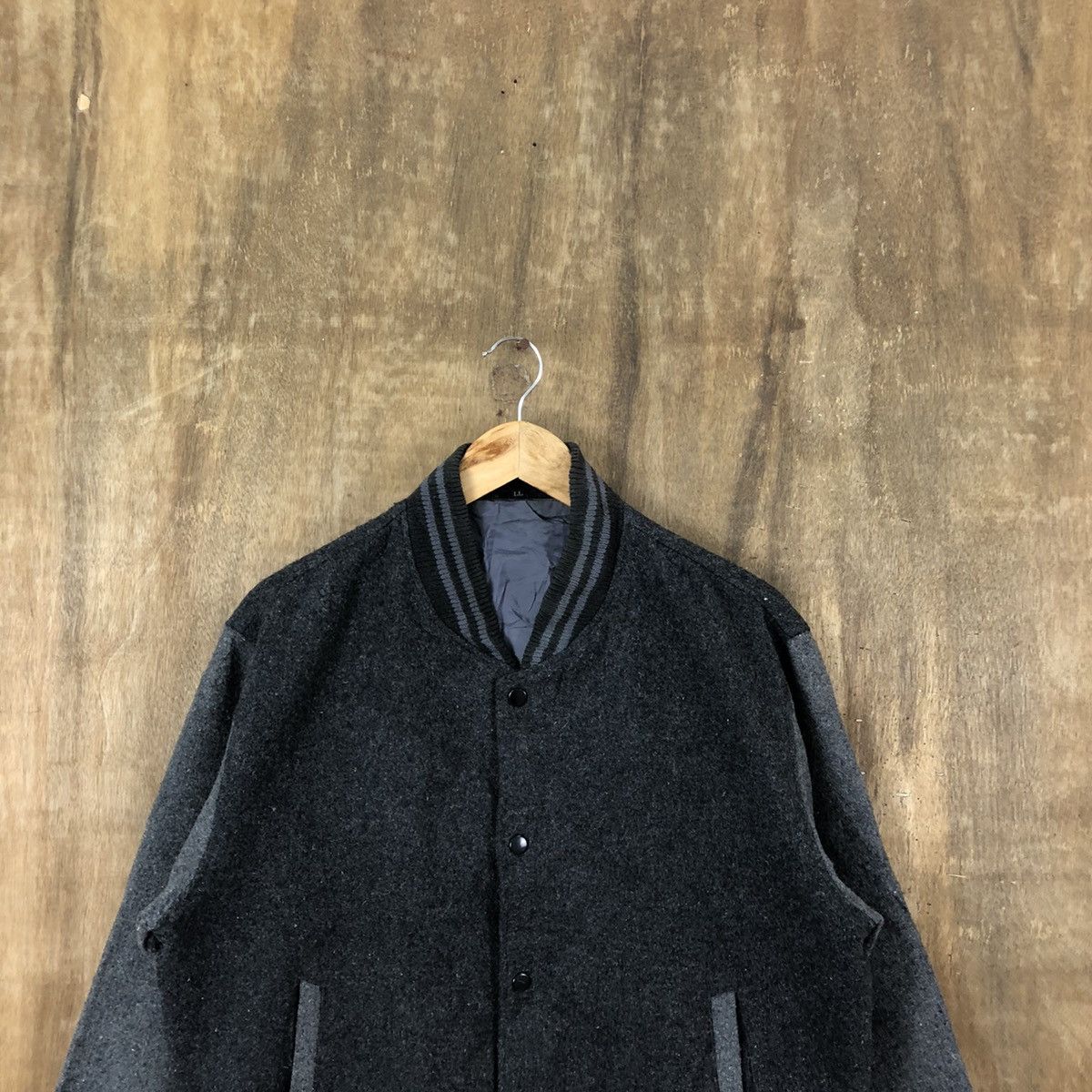 Japanese Brand JAPANESE BRAND GREY WOOL VARSITY JACKET #1876 Size US L / EU 52-54 / 3 - 2 Thumbnail