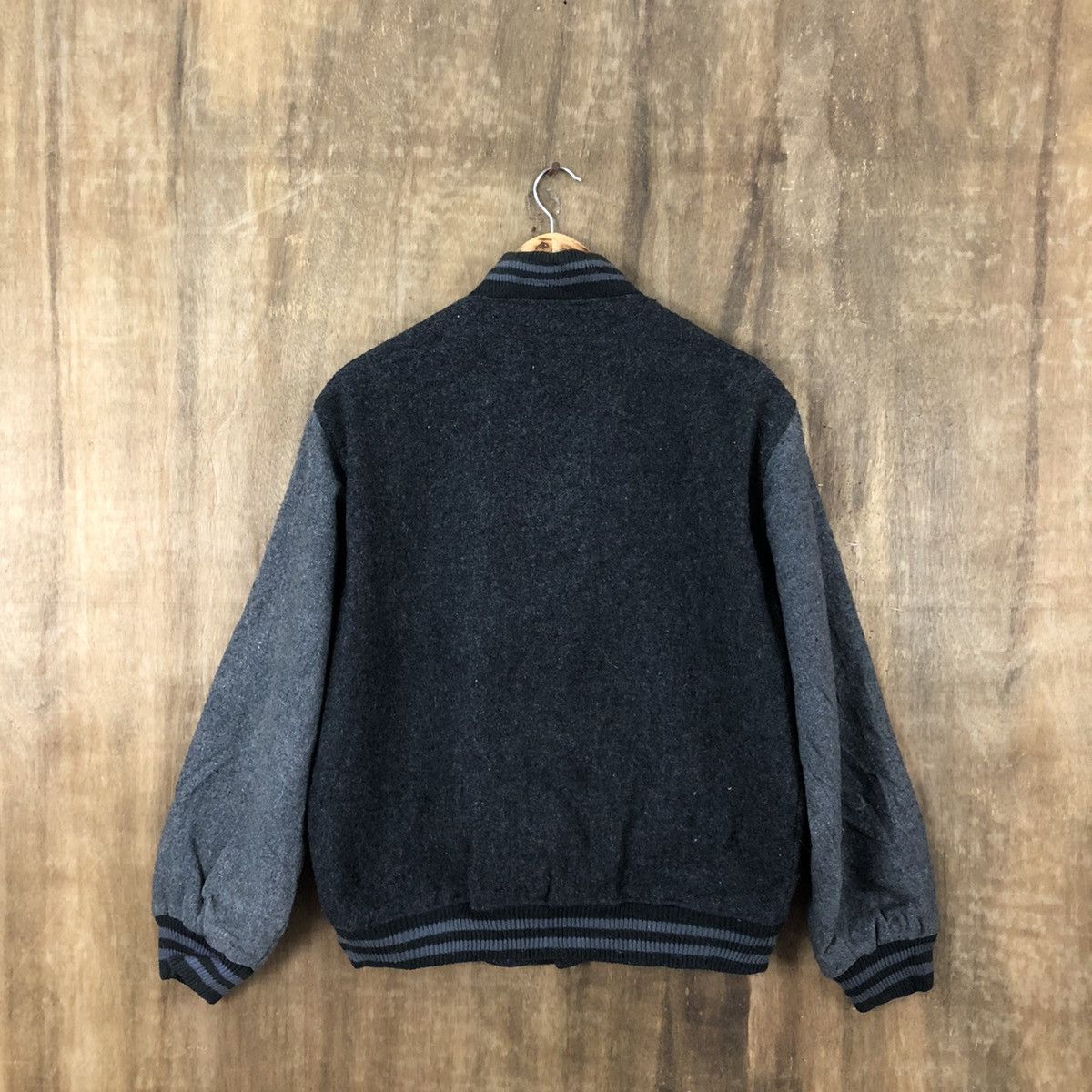 Japanese Brand JAPANESE BRAND GREY WOOL VARSITY JACKET #1876 Size US L / EU 52-54 / 3 - 8 Thumbnail