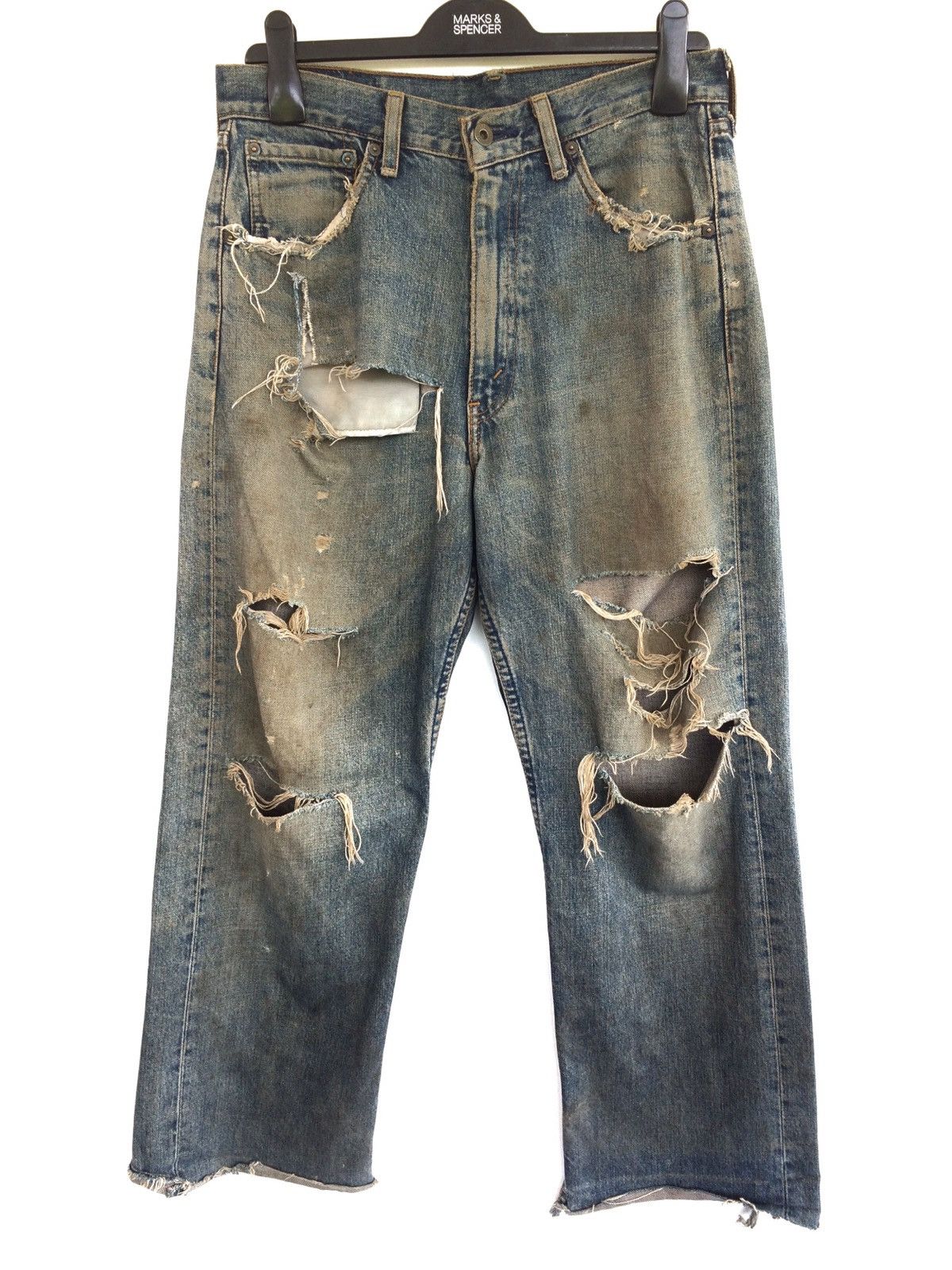 Vintage Levis Distressed Kurt Cobain Fashion Style Denim Pant Size US 31 - 1 Preview
