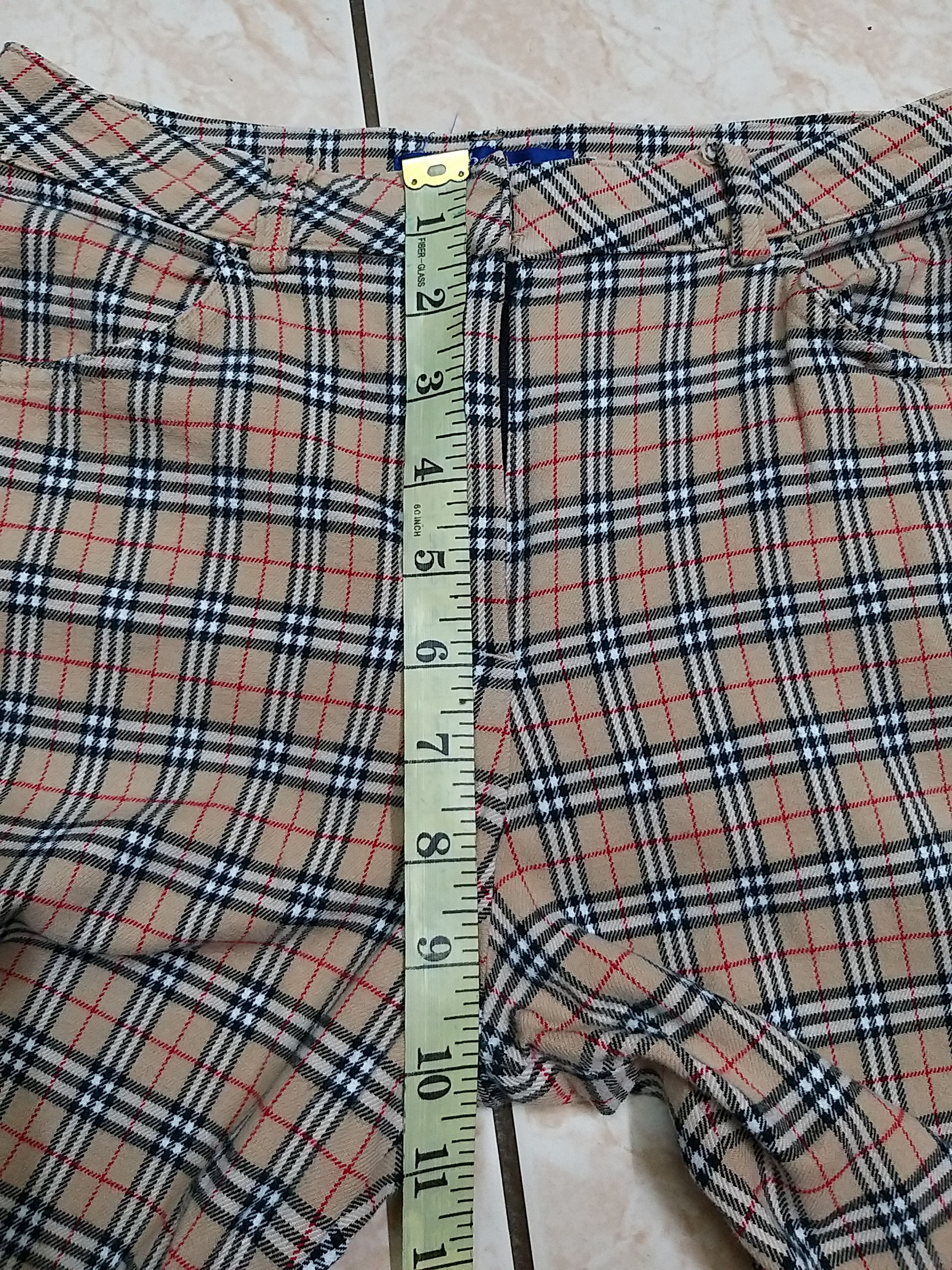Burberry NICE🔥VINTAGE BURBERRYS BLUE LABEL NOVA CHECK STRETCH PANTS Size US 26 / EU 42 - 9 Thumbnail