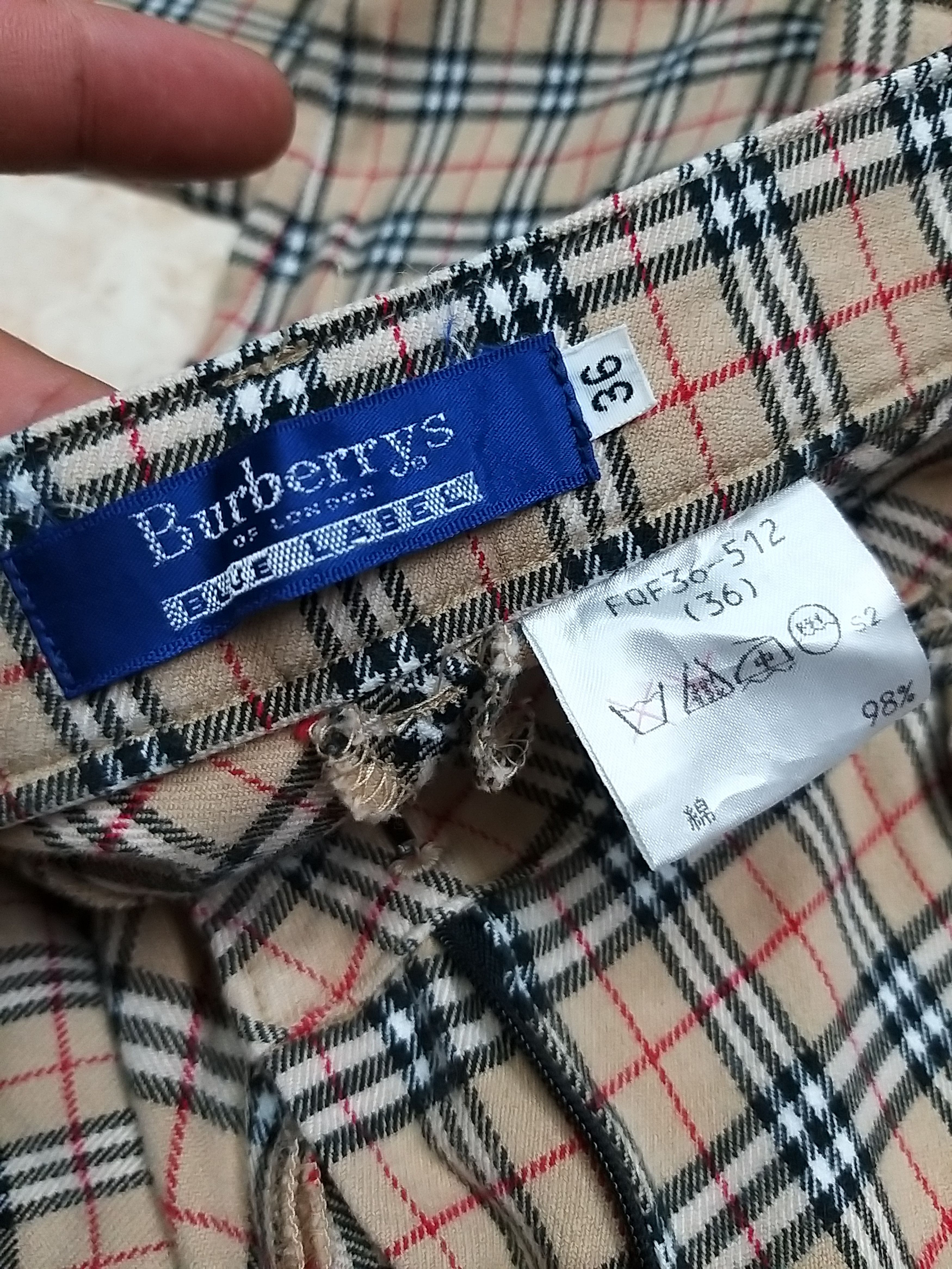 Burberry NICE🔥VINTAGE BURBERRYS BLUE LABEL NOVA CHECK STRETCH PANTS Size US 26 / EU 42 - 15 Thumbnail