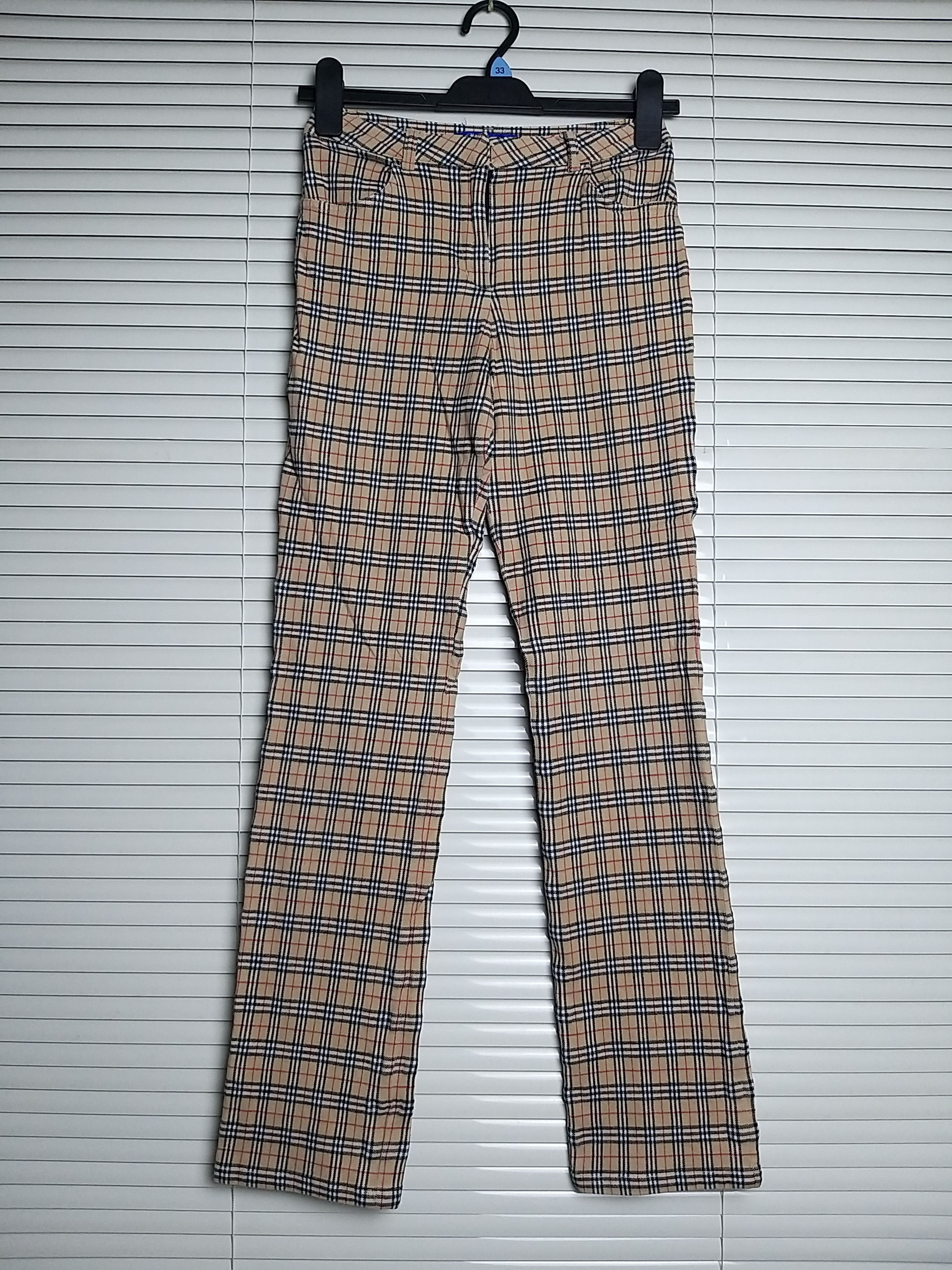 Burberry NICE🔥VINTAGE BURBERRYS BLUE LABEL NOVA CHECK STRETCH PANTS Size US 26 / EU 42 - 2 Thumbnail
