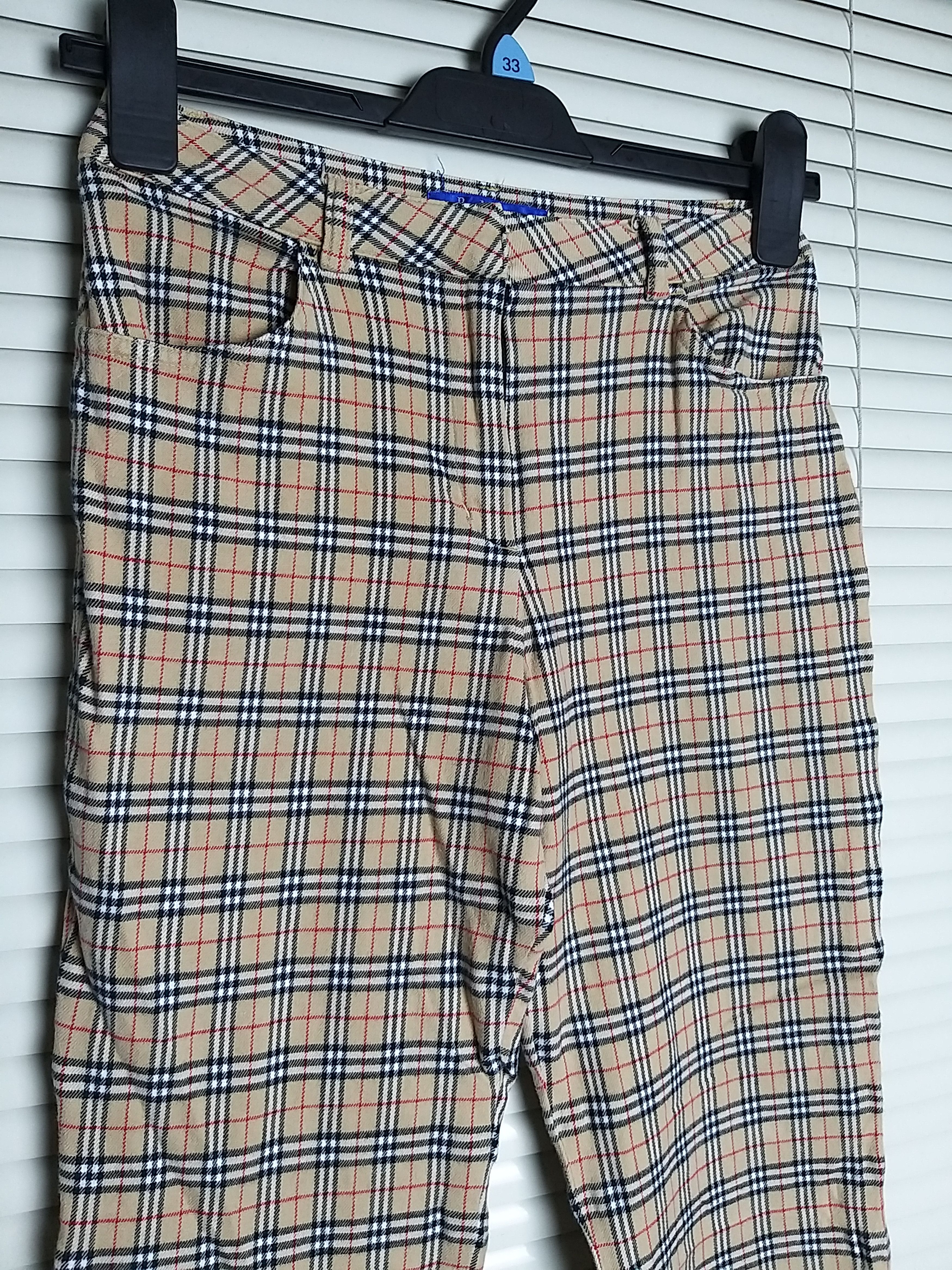 Burberry NICE🔥VINTAGE BURBERRYS BLUE LABEL NOVA CHECK STRETCH PANTS Size US 26 / EU 42 - 1 Thumbnail