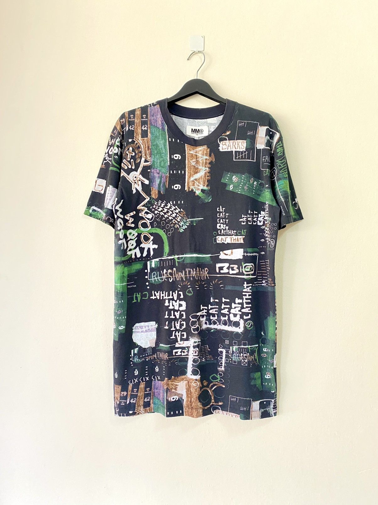 24SS★Supreme MM6 Maison Margiela Liquid Blue Oversized Tee Supreme MM6 Maison Margiela Liquid Blue Oversized Tee Black