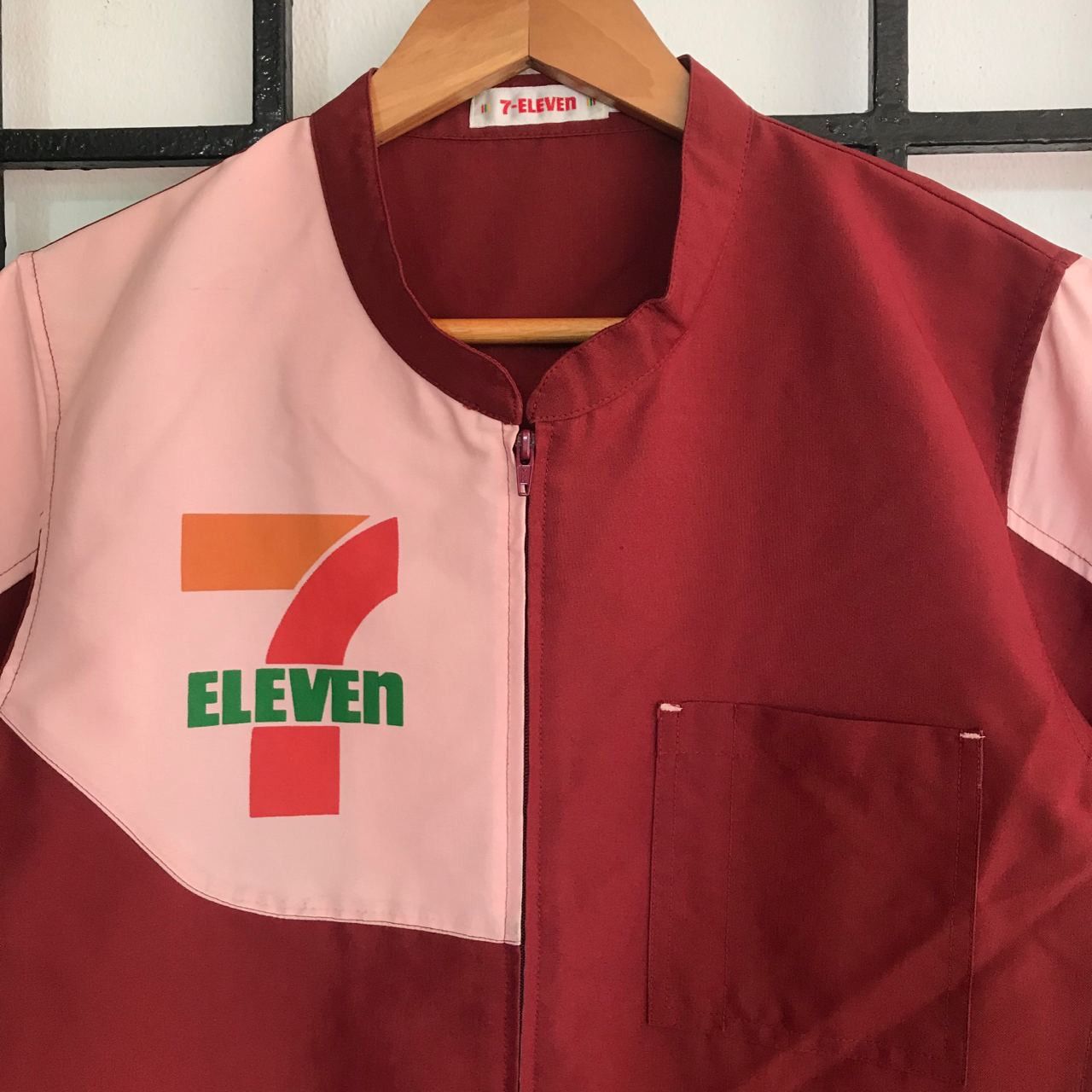 Japanese Brand × Vintage 🔥Vintage 90's 7 ELEVEN Uniform Workshirt Zipper Style Size US M / EU 48-50 / 2 - 2 Thumbnail