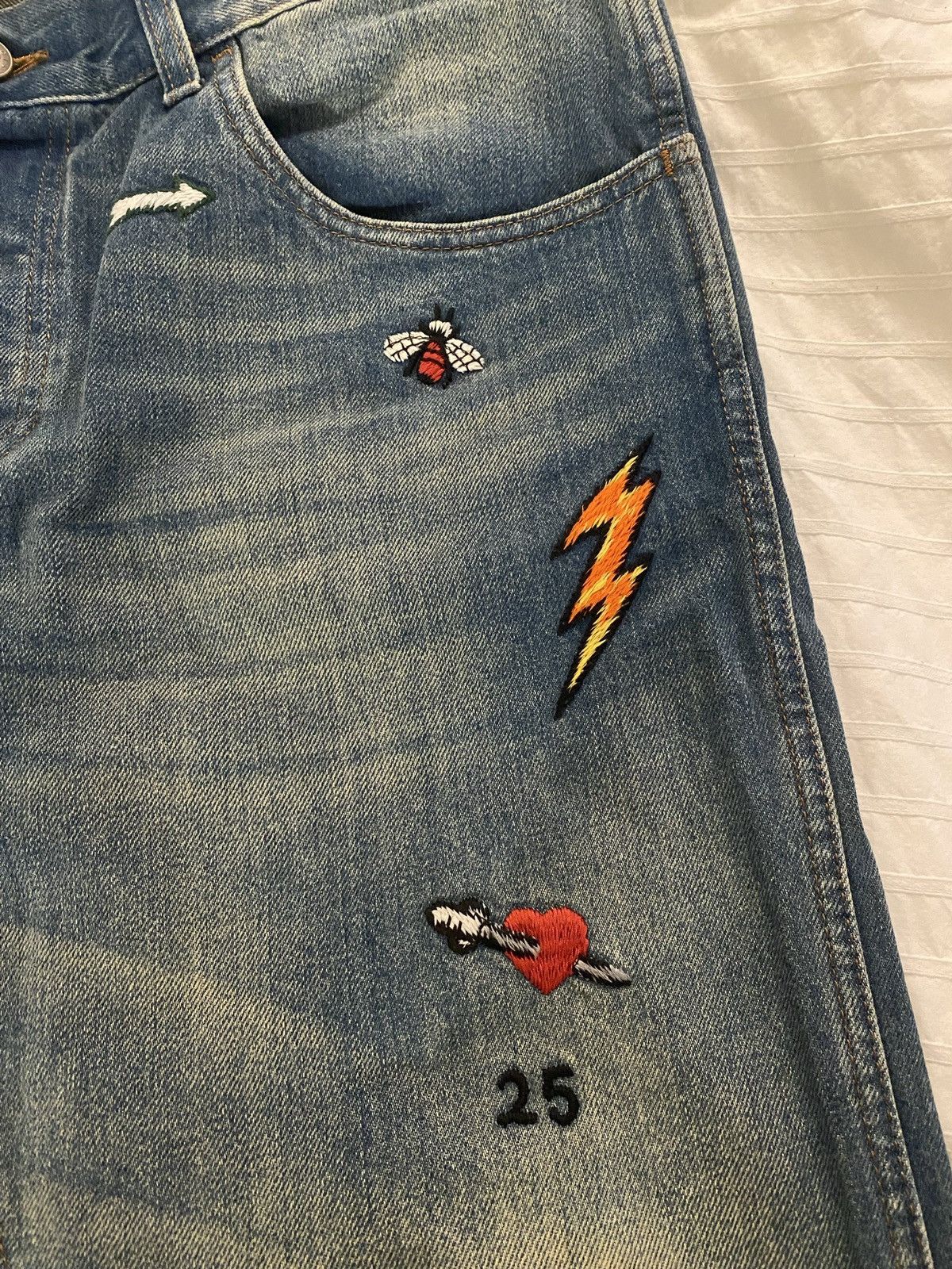 Gucci Gucci / Alessandro Michele Grail 🏆 - Denim pant with symbols Size US 36 / EU 52 - 3 Thumbnail