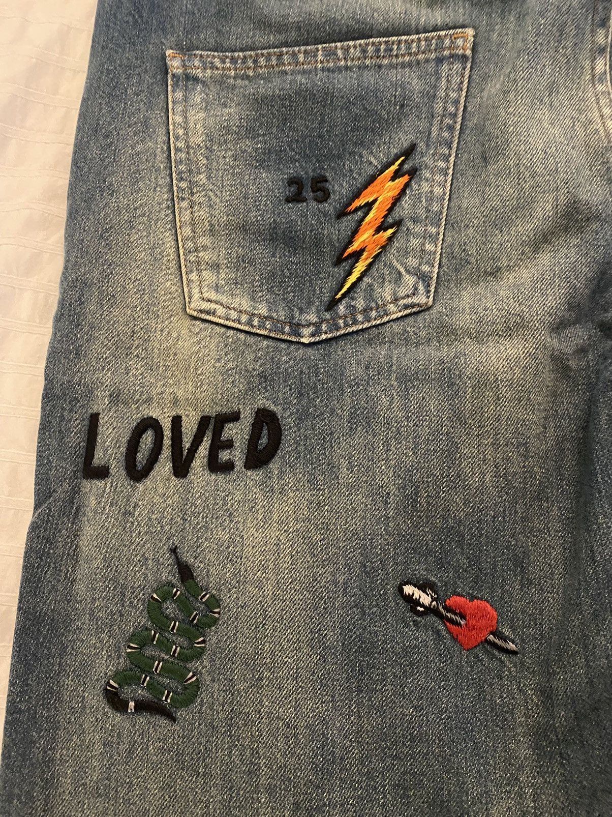 Gucci Gucci / Alessandro Michele Grail 🏆 - Denim pant with symbols Size US 36 / EU 52 - 7 Thumbnail