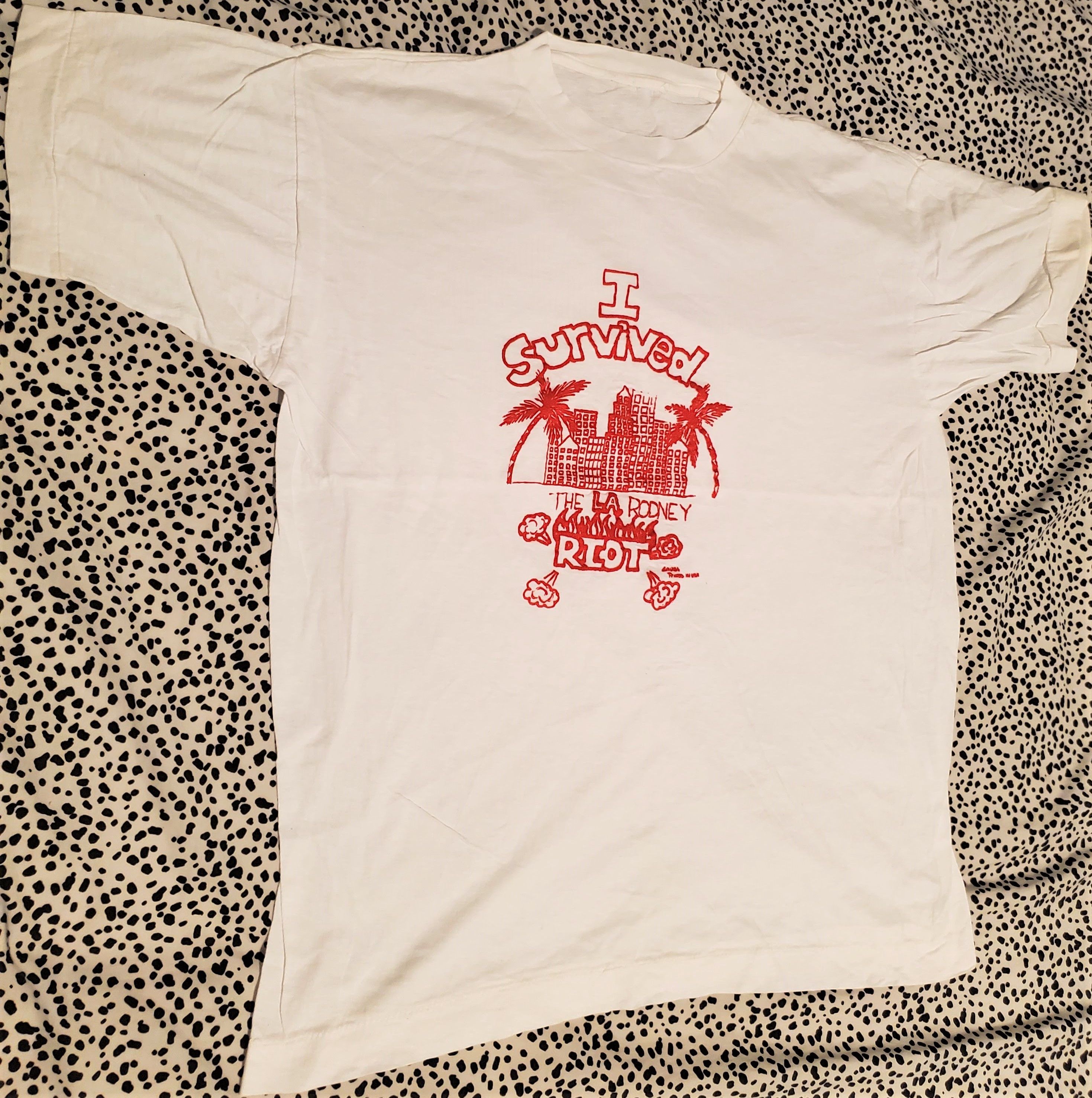 Vintage 1992 L.A. Riots Rodney King Size US XL / EU 56 / 4 - 1 Thumbnail
