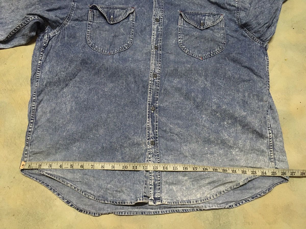 Edwin Vintage Edwin Acid Wash Denim Style Button Up Shirt Size US XXL / EU 58 / 5 - 9 Thumbnail