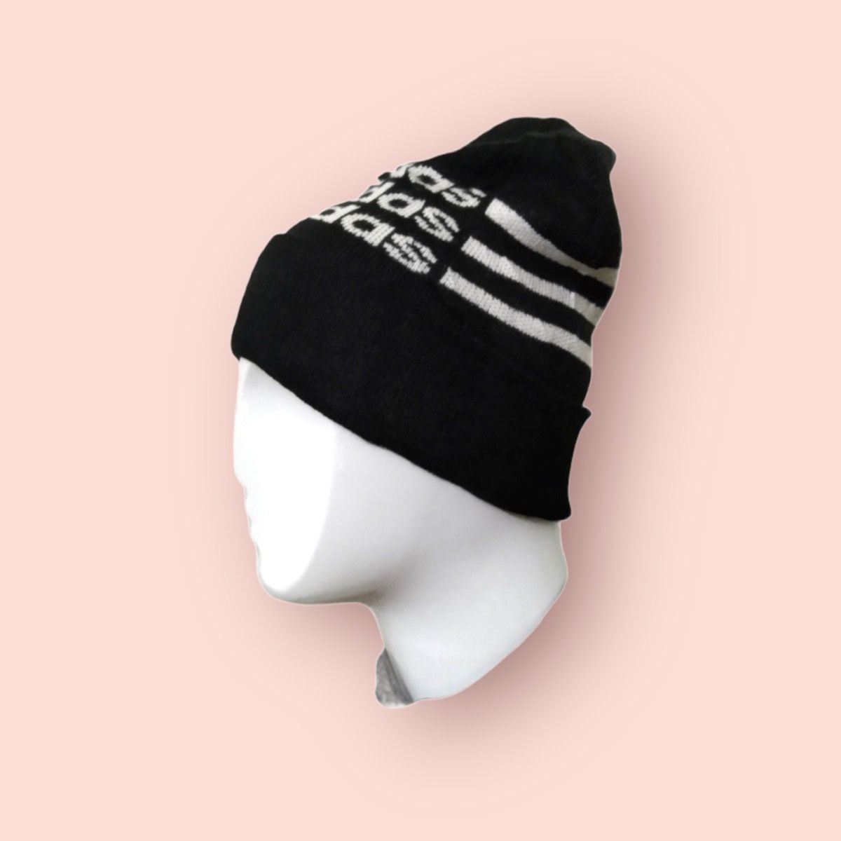 Adidas × Vintage RARE ADIDAS 3 STRIPES SPELL OUT BEANIE Size ONE SIZE - 3 Thumbnail