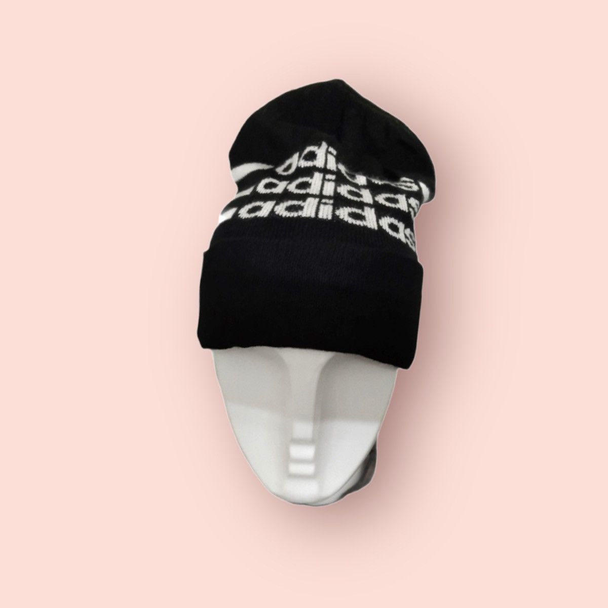 Adidas × Vintage RARE ADIDAS 3 STRIPES SPELL OUT BEANIE Size ONE SIZE - 5 Thumbnail