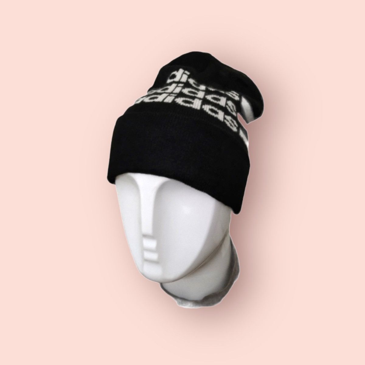 Adidas × Vintage RARE ADIDAS 3 STRIPES SPELL OUT BEANIE Size ONE SIZE - 2 Thumbnail
