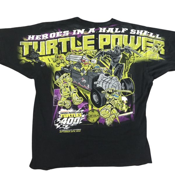 NASCAR Teenage Mutant Ninja Turtles Shirt Adult Large Allover Mega Chicago