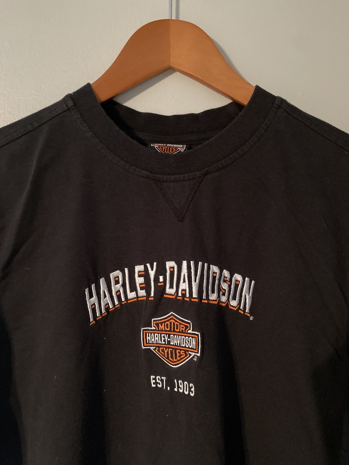 Harley Davidson × Vintage Vintage Embroidered Harley Davidson T Shirt Tee Size US M / EU 48-50 / 2 - 2 Thumbnail