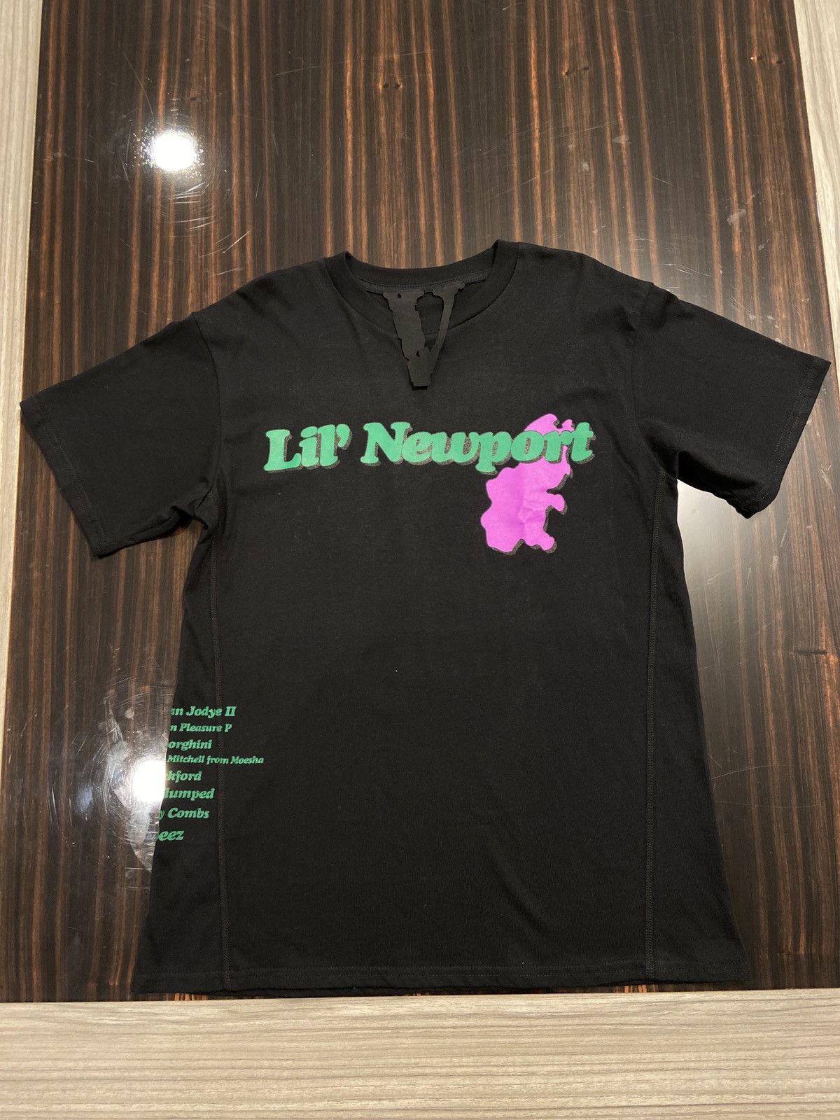 Vlone Vlone x yams day lil Newport BLACK Tee *rare* from Vlone Size US S / EU 44-46 / 1 - 6 Thumbnail