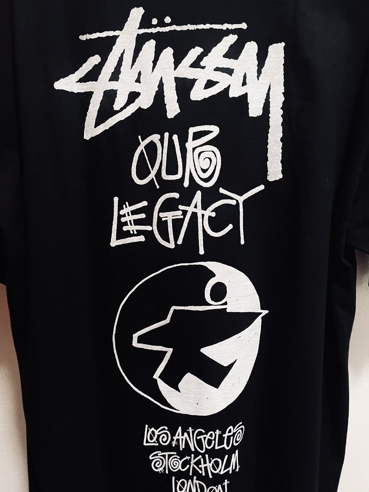 Our Legacy Stussy x Our Legacy Ole Surfman Pig. Dyed Tee Black XL | Grailed