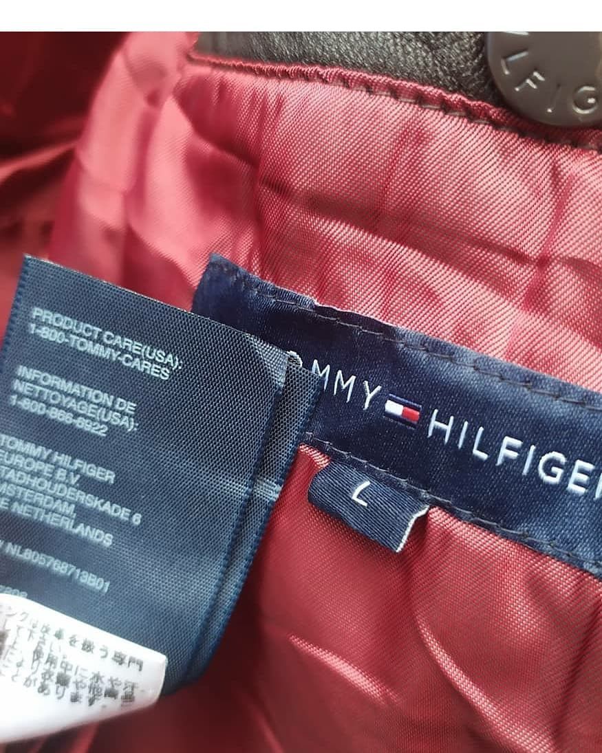 Designer × Tommy Hilfiger TOMMY HILFIGER LEATHER TYPE G8 NAVY AVIATION WING JACKET Size US L / EU 52-54 / 3 - 2 Thumbnail