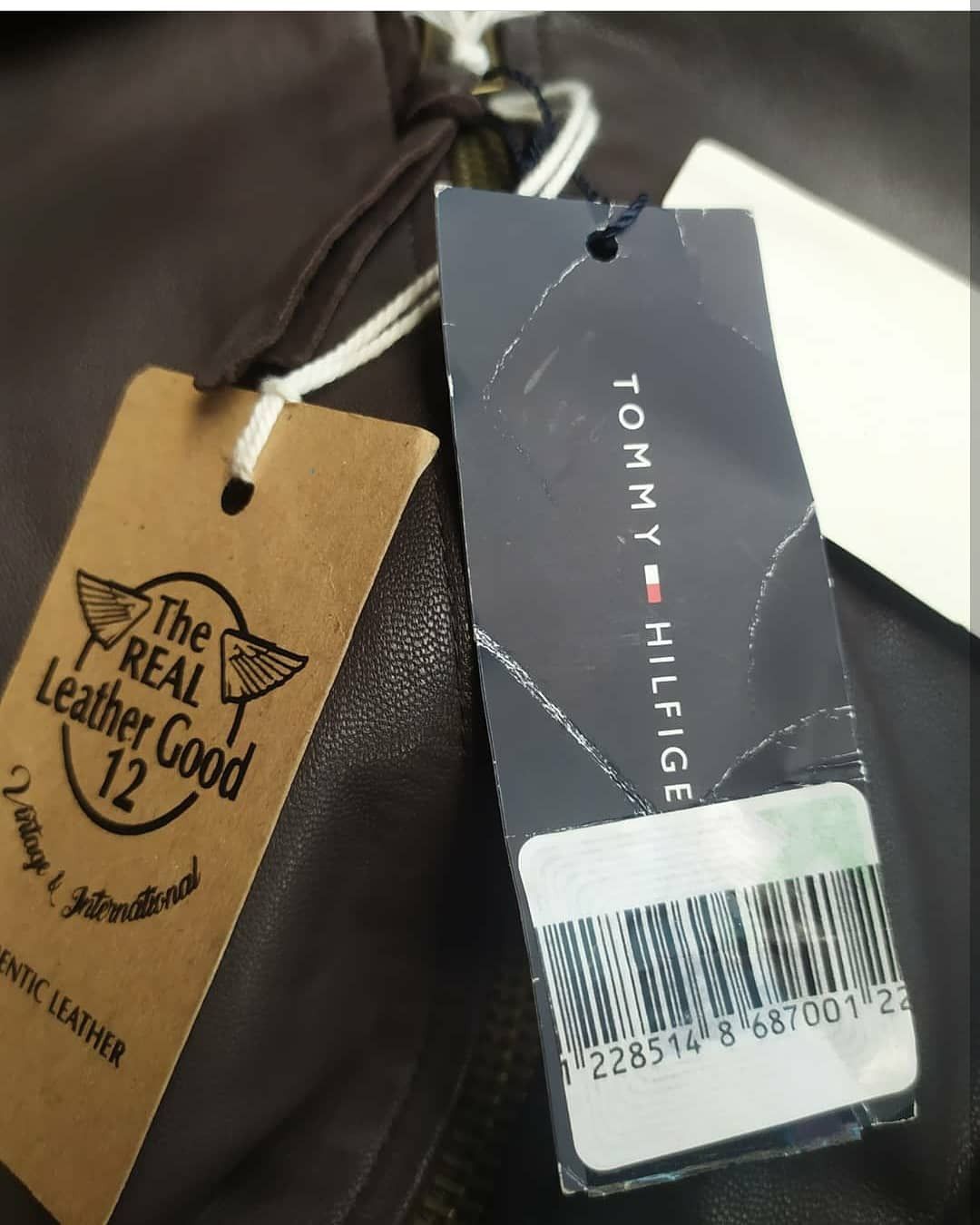 Designer × Tommy Hilfiger TOMMY HILFIGER LEATHER TYPE G8 NAVY AVIATION WING JACKET Size US L / EU 52-54 / 3 - 5 Thumbnail