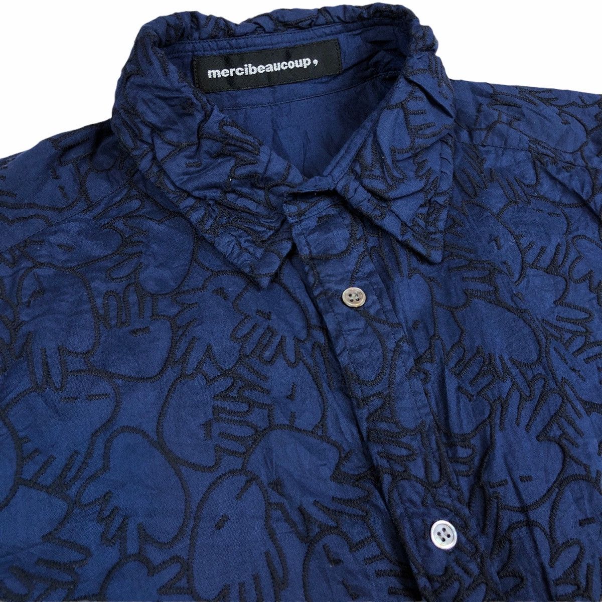 Issey Miyake Mercibeaucoup Embroidery Hand Sign Shirt Size US L / EU 52-54 / 3 - 3 Thumbnail